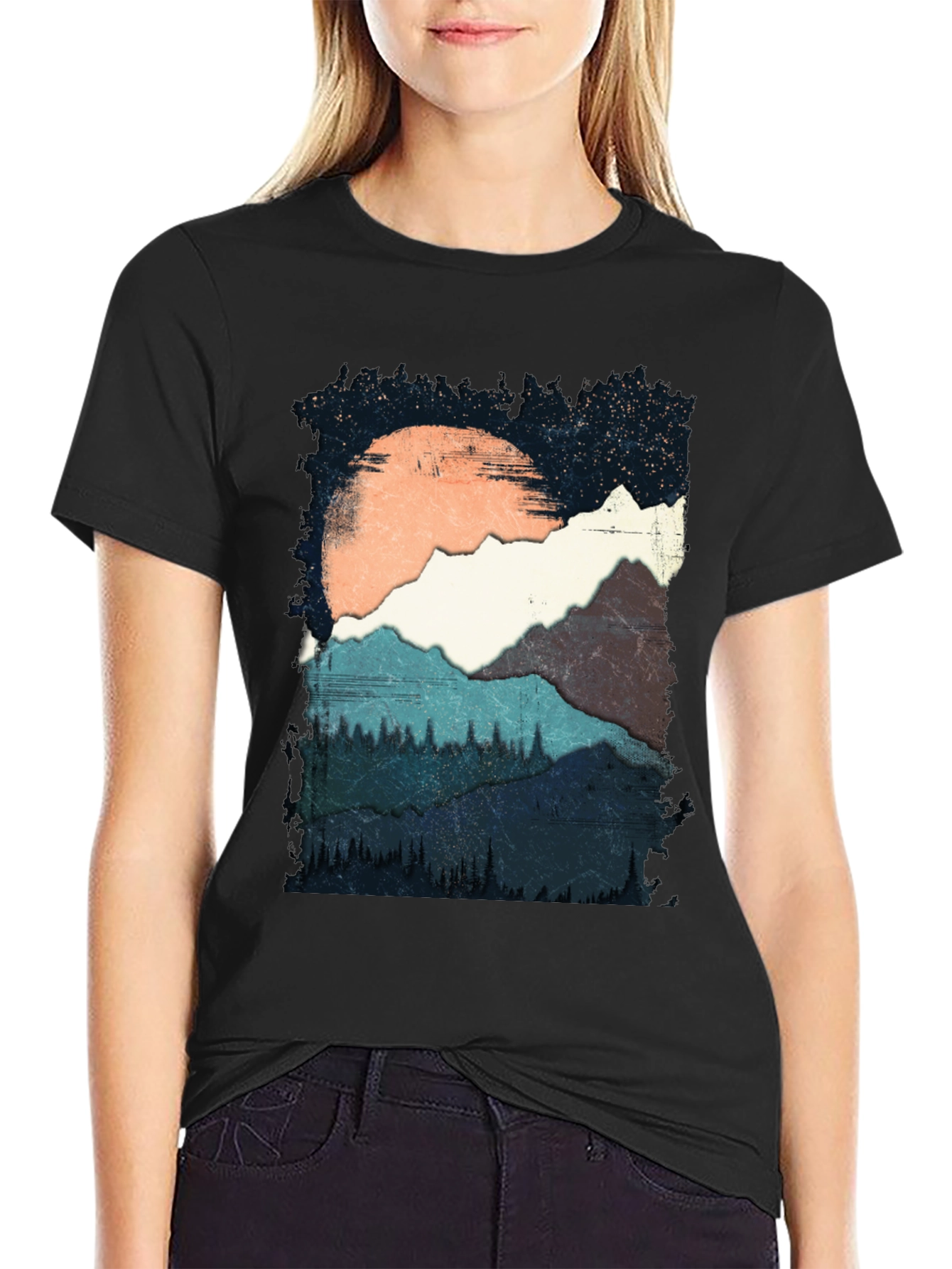 Mountain Range Graphic Tee - Nature Adventure Shirt