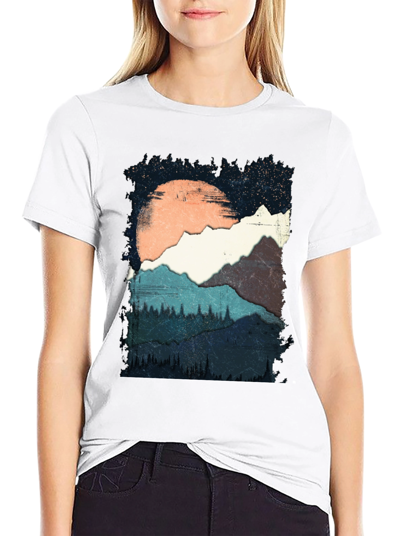 Mountain Range Graphic Tee - Nature Adventure Shirt