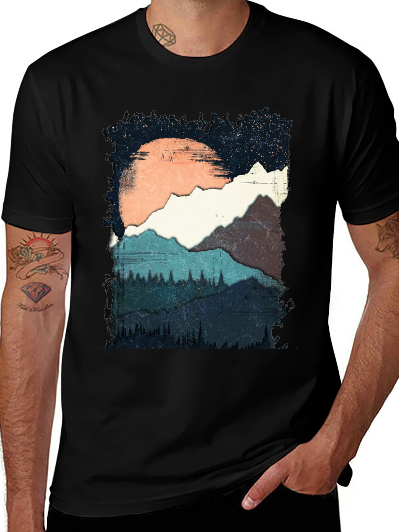 Mountain Range Graphic Tee - Nature Adventure Shirt