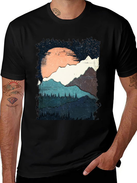 Mountain Range Graphic Tee - Nature Adventure Shirt