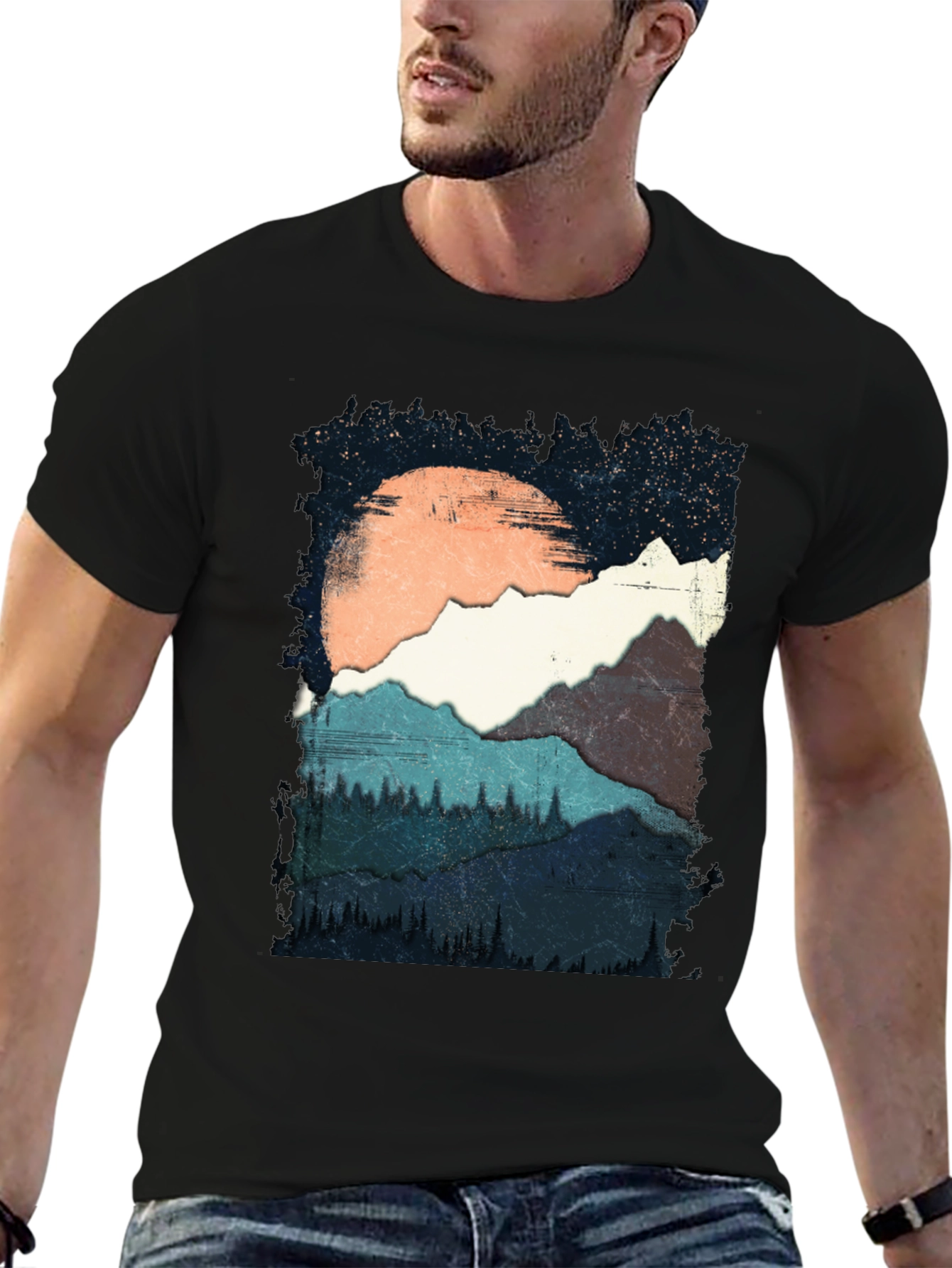 Mountain Range Graphic Tee - Nature Adventure Shirt