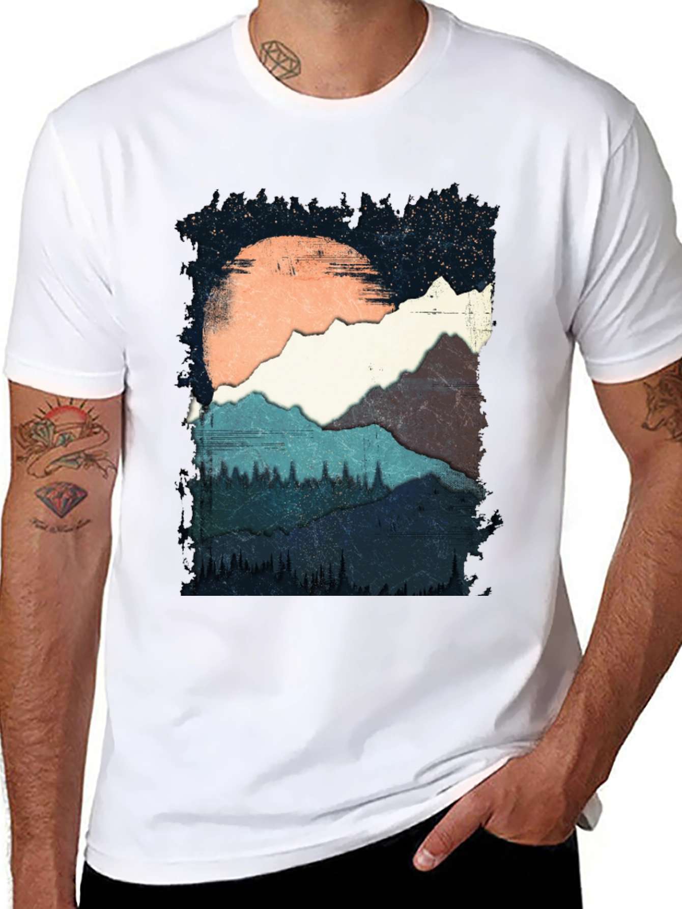 Mountain Range Graphic Tee - Nature Adventure Shirt