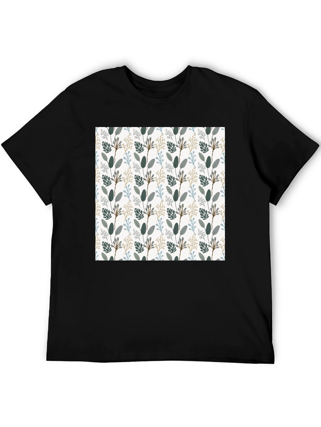 Botanical Print Tee - Stylish Mens Casual Top