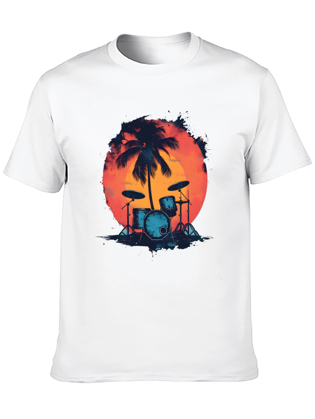 Sunset Drum Set Graphic Tee