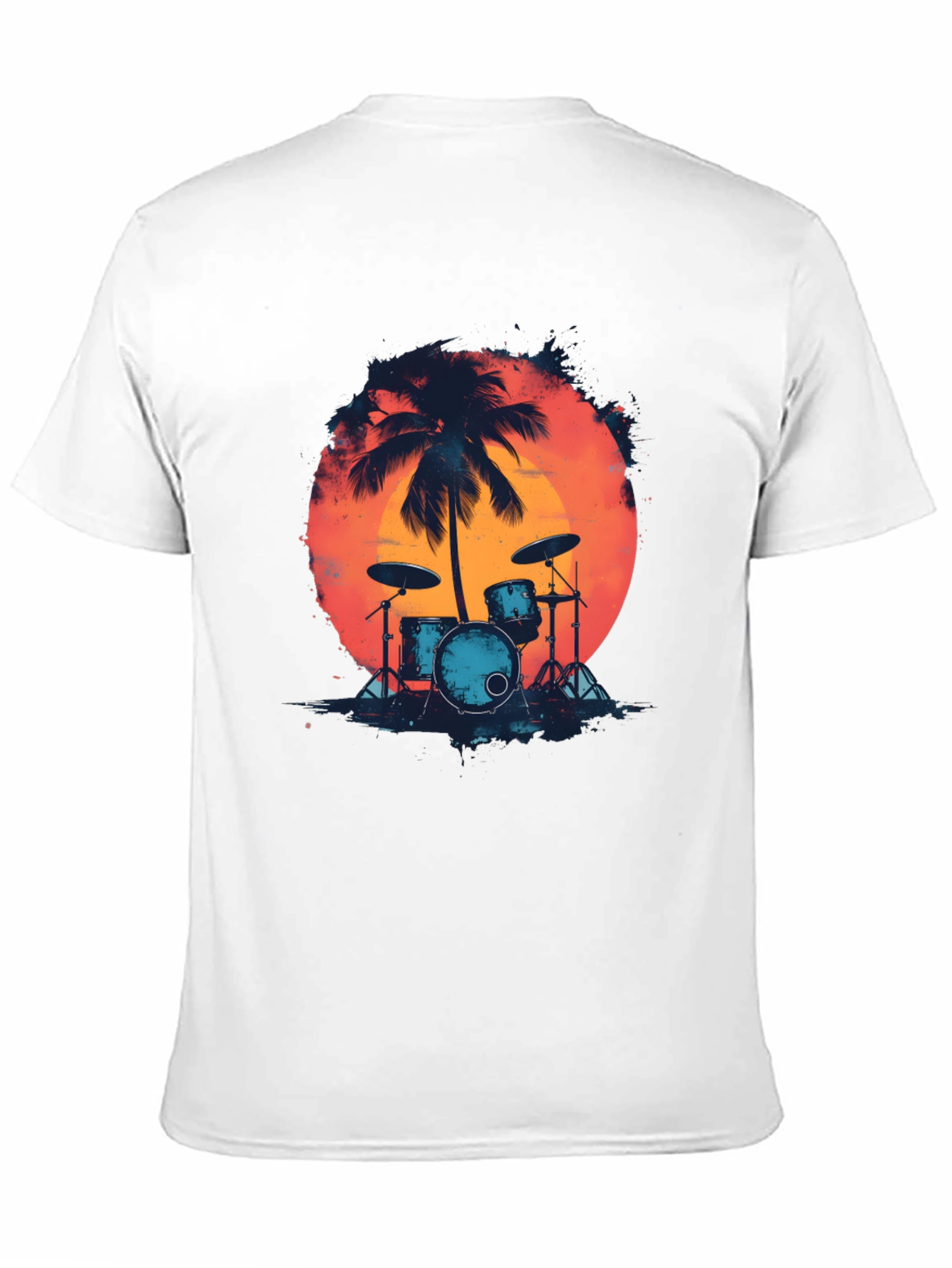 Sunset Drum Set Graphic Tee