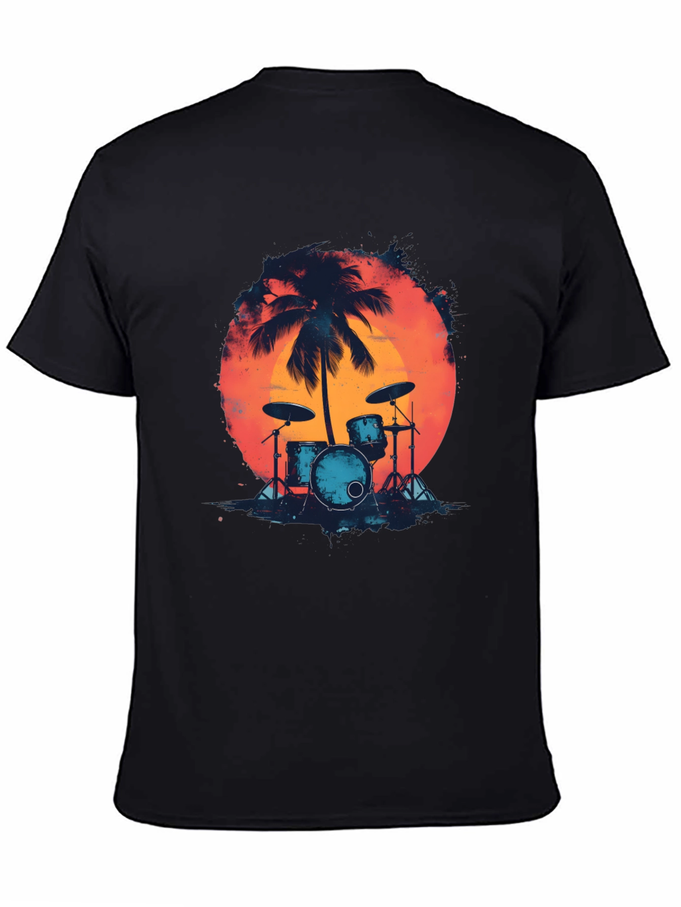 Sunset Drum Set Graphic Tee