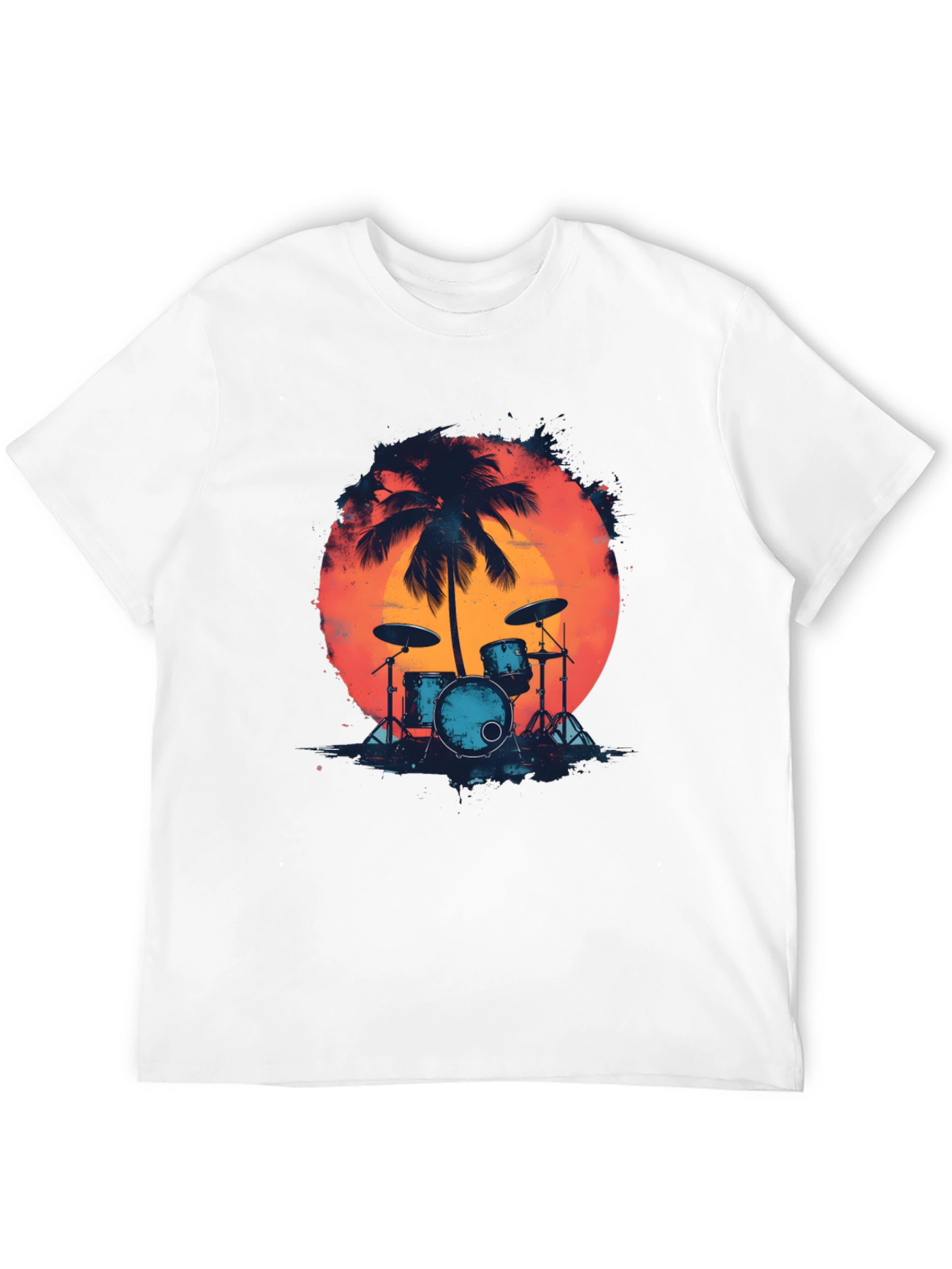 Sunset Drum Set Graphic Tee