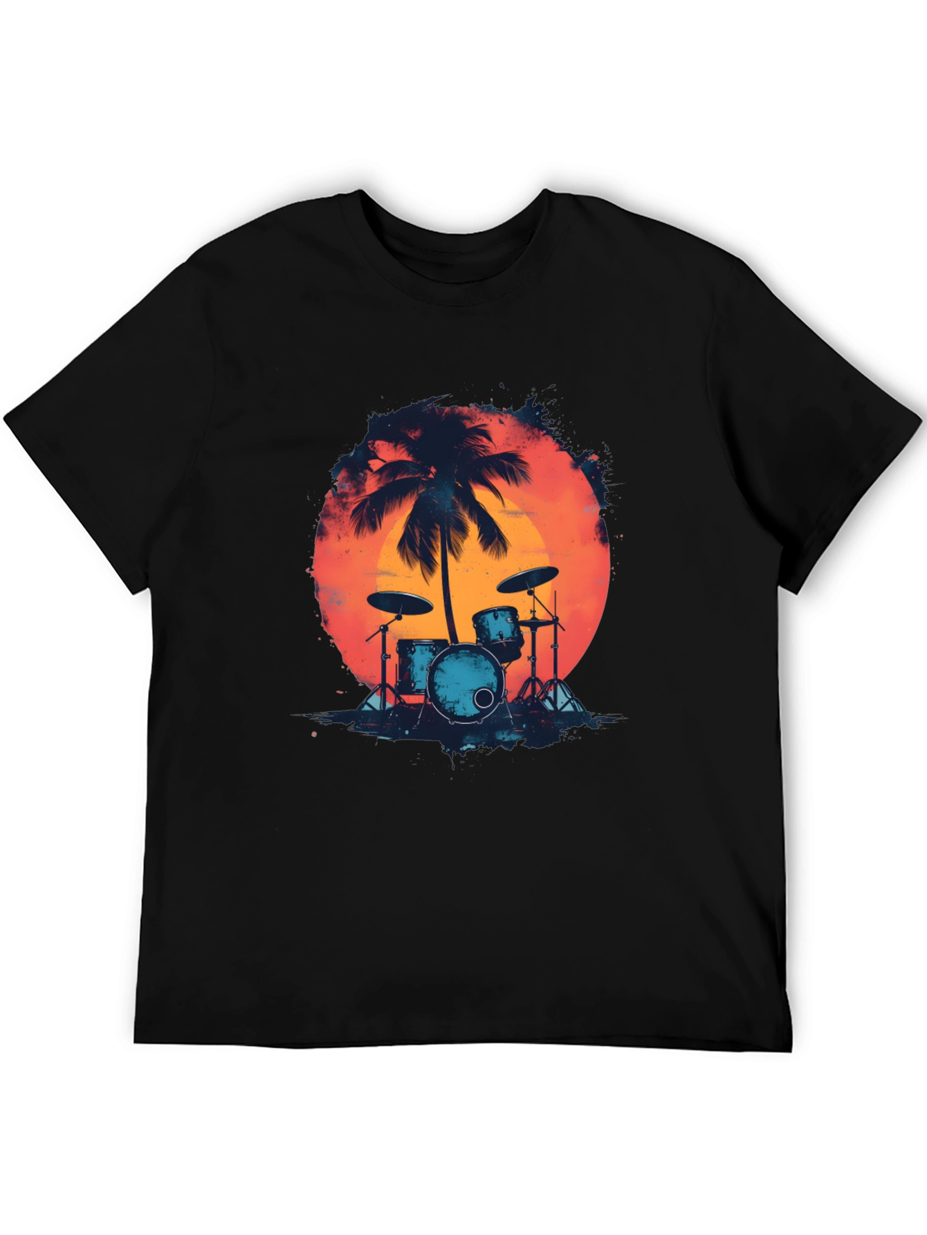 Sunset Drum Set Graphic Tee