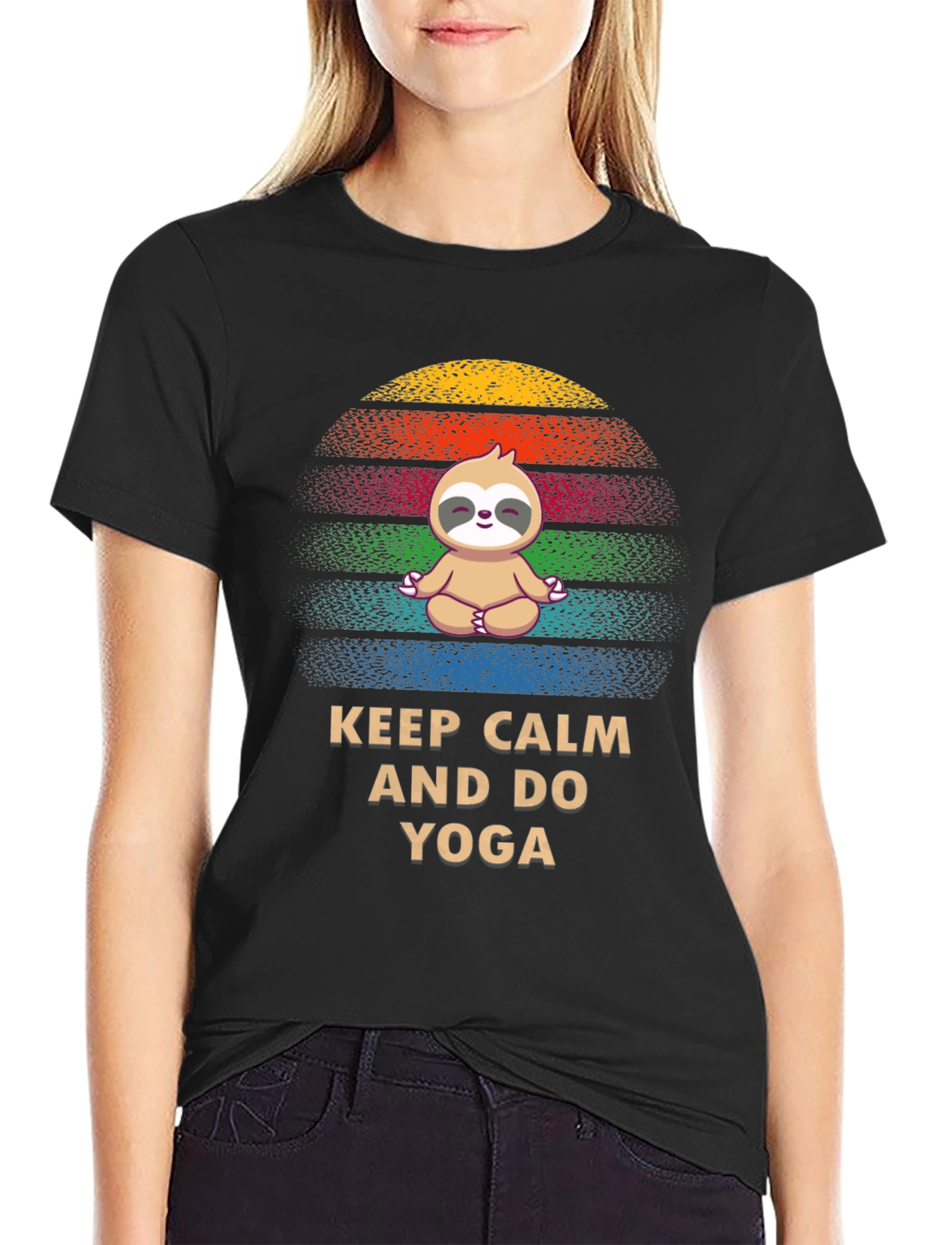 Keep Calm and Do Yoga Sloth Tee