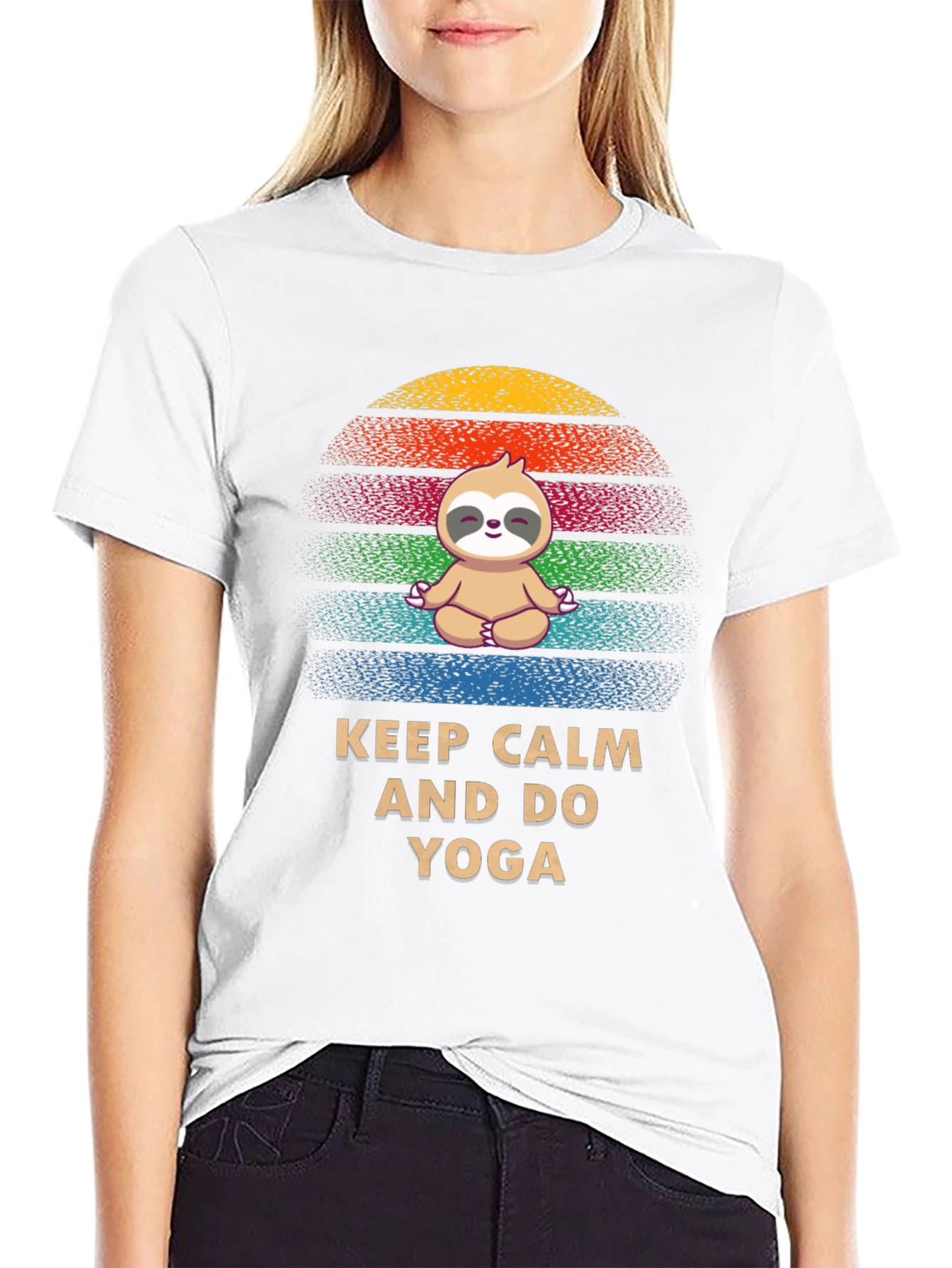Keep Calm and Do Yoga Sloth Tee