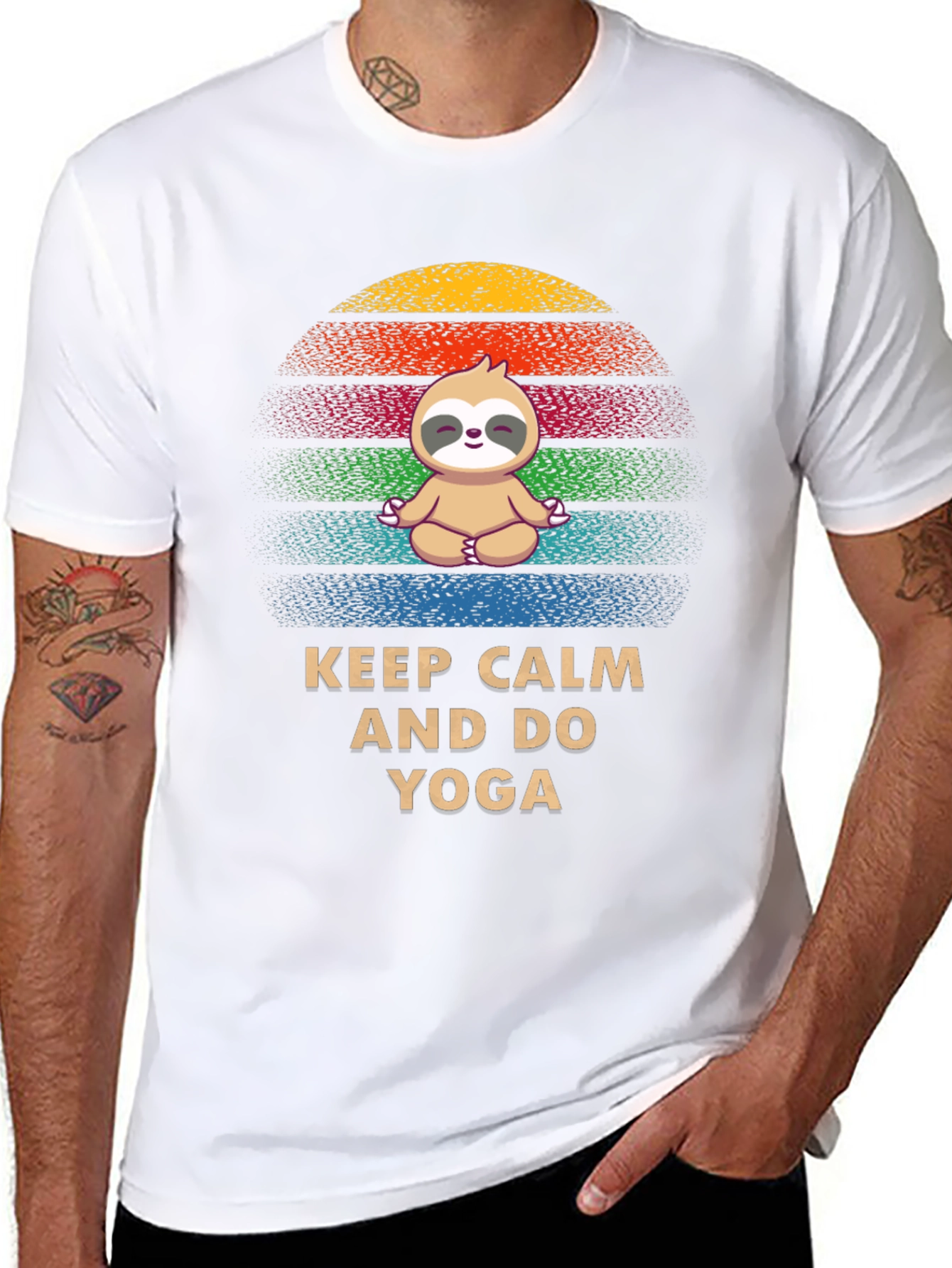 Keep Calm and Do Yoga Sloth Tee
