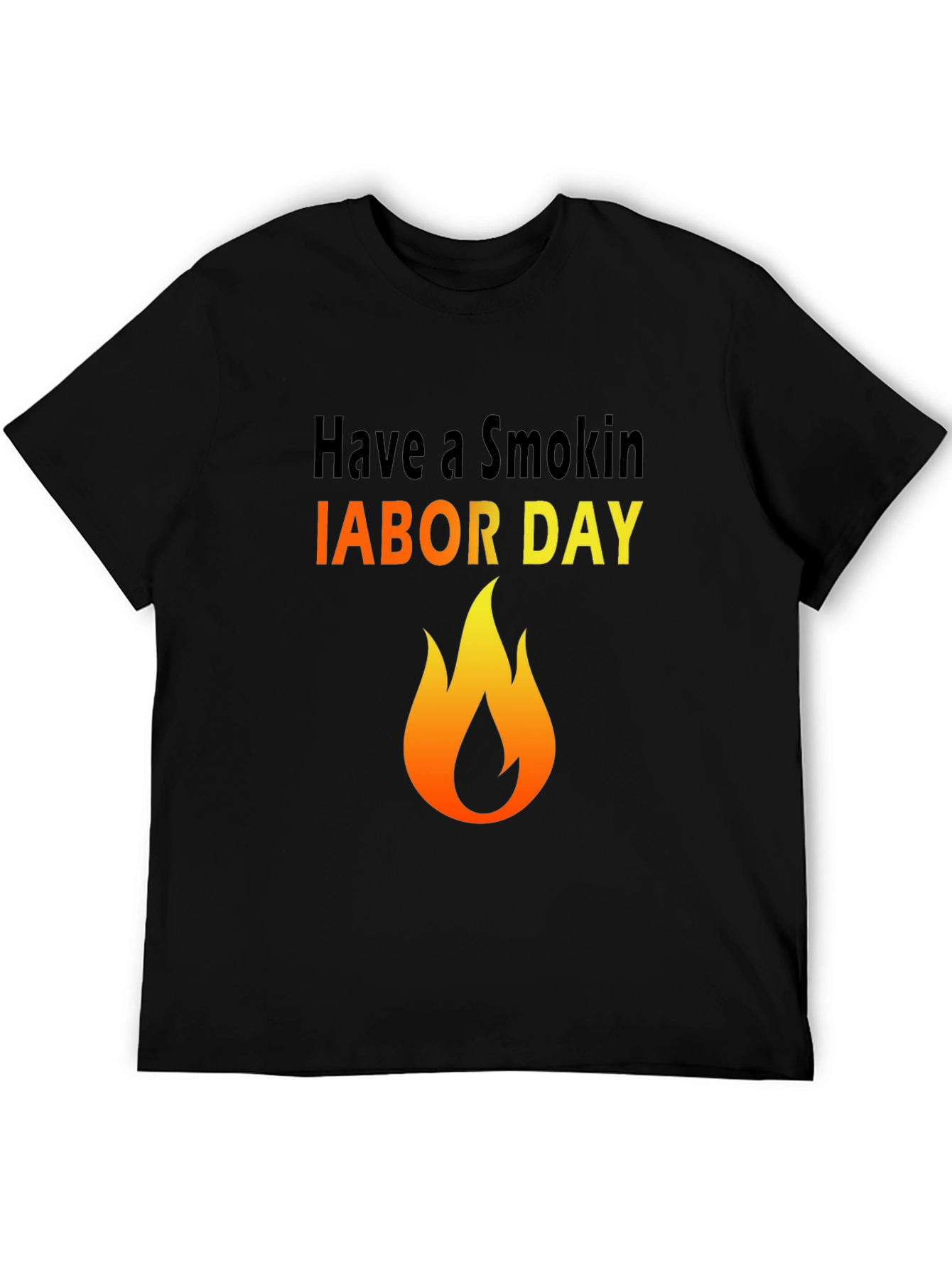 Smokin Labor Day T-Shirt - Flame Graphic Tee