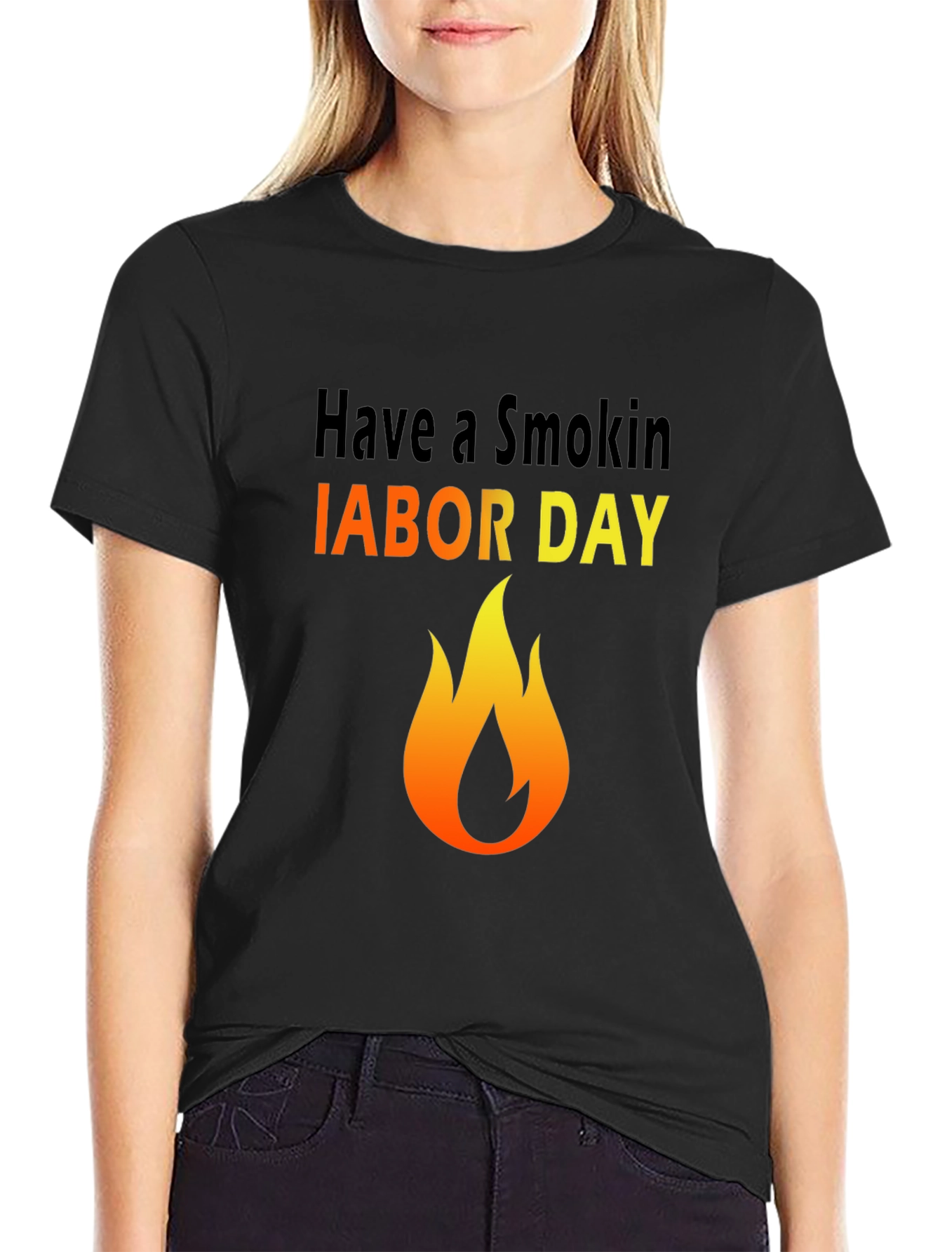 Smokin Labor Day T-Shirt - Flame Graphic Tee
