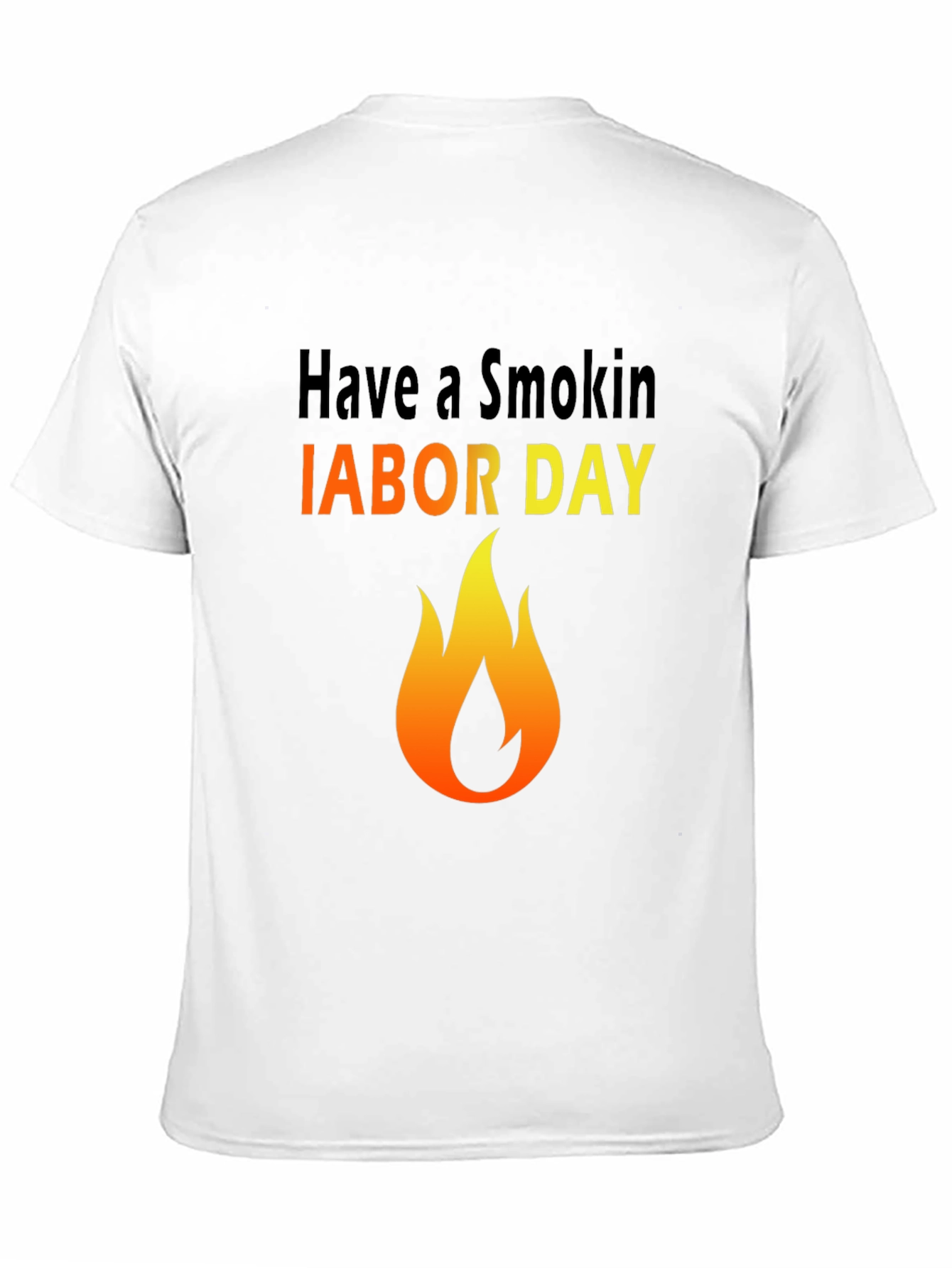 Smokin Labor Day T-Shirt - Flame Graphic Tee