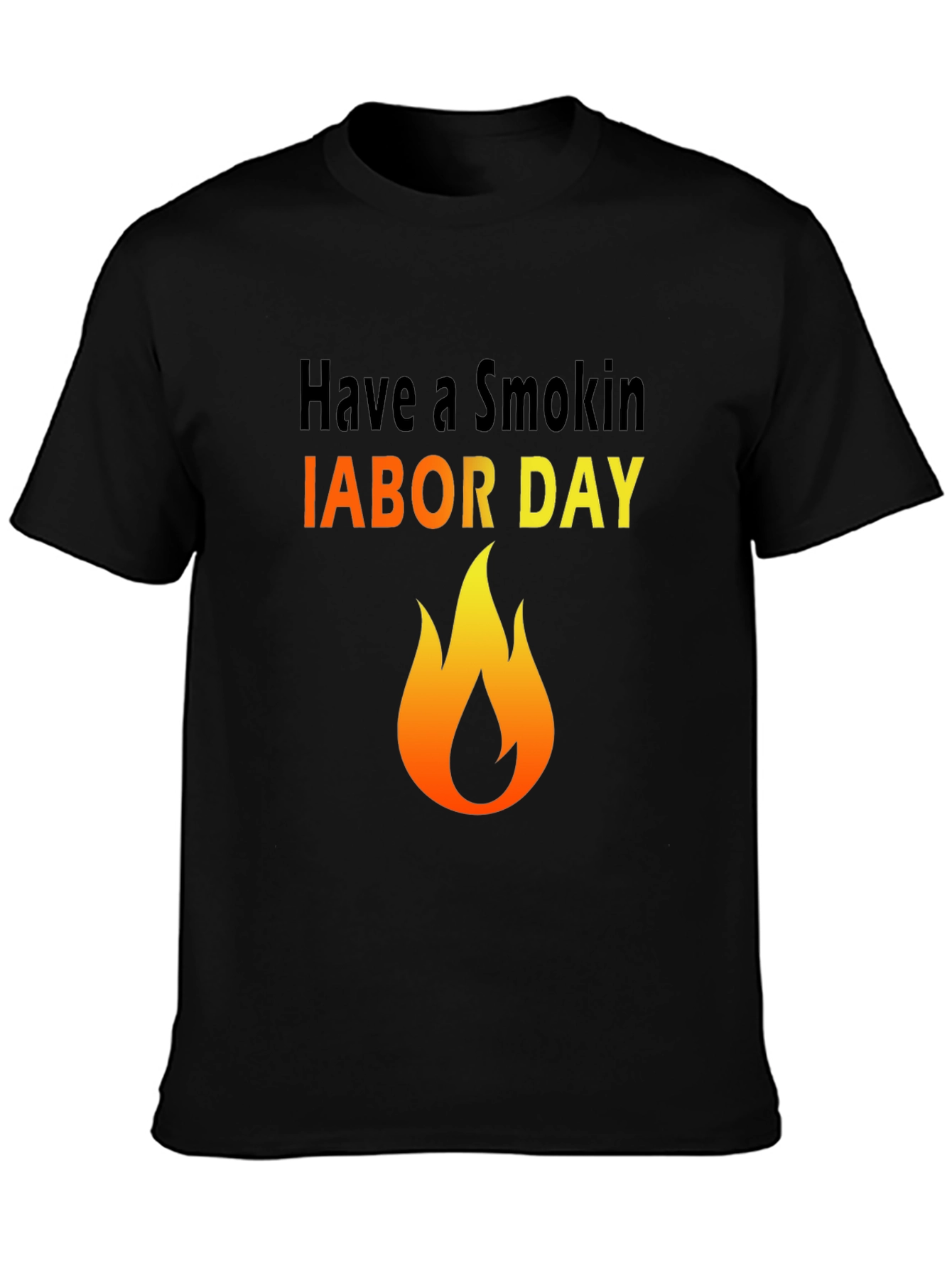 Smokin Labor Day T-Shirt - Flame Graphic Tee