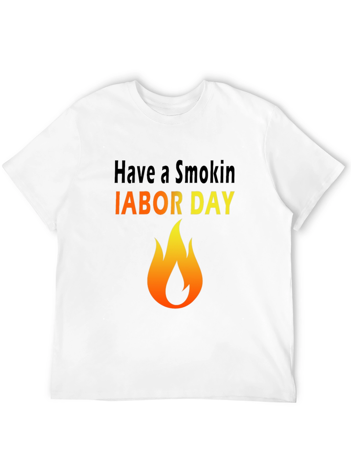 Smokin Labor Day T-Shirt - Flame Graphic Tee