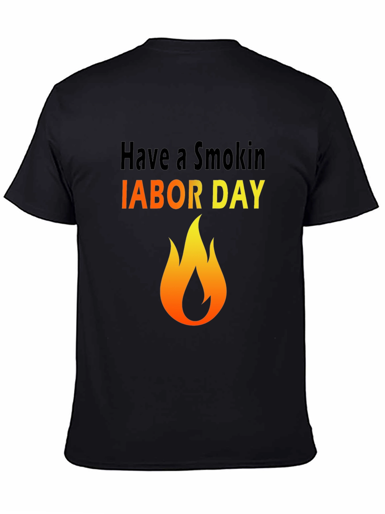 Smokin Labor Day T-Shirt - Flame Graphic Tee