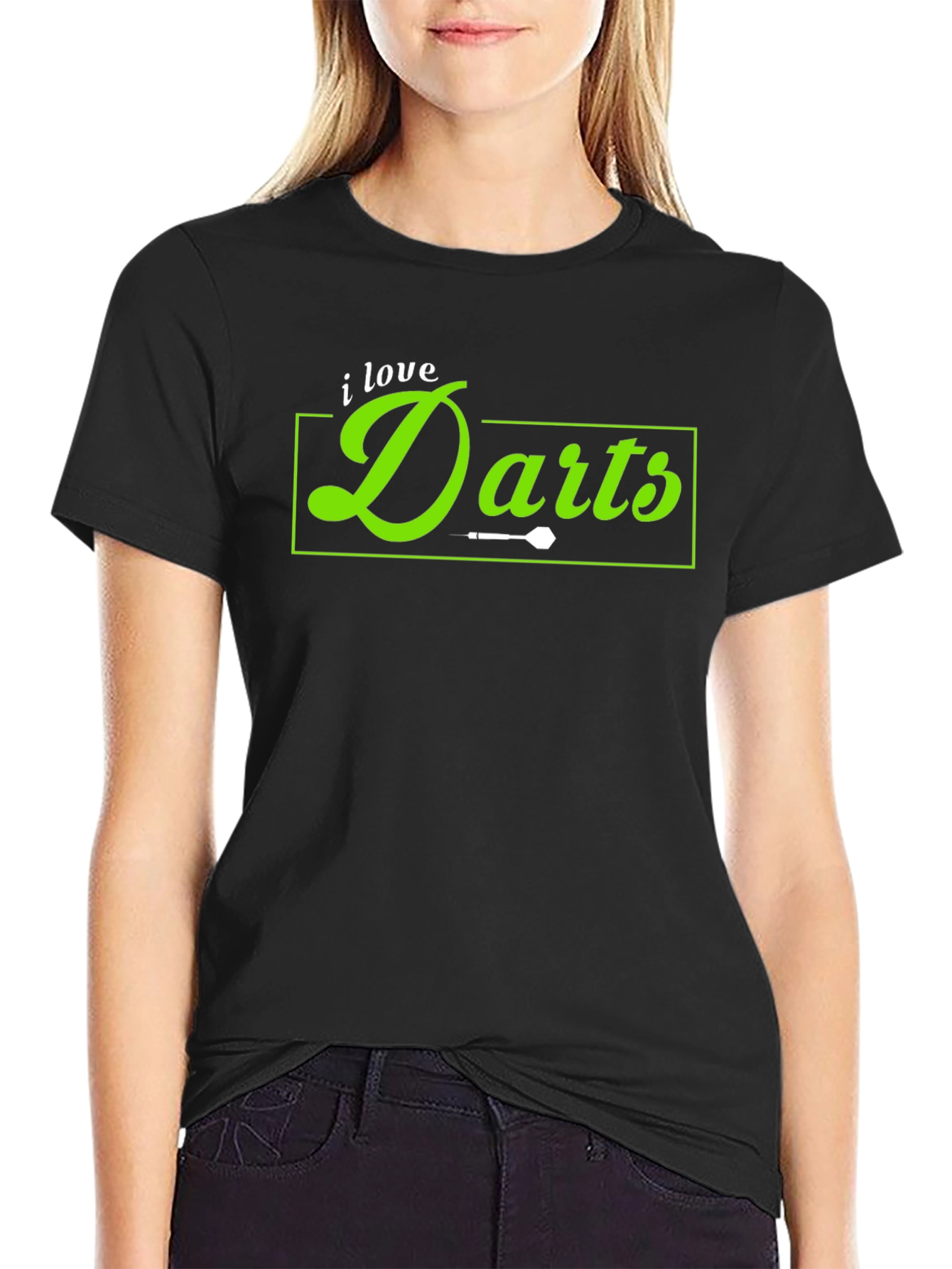I Love Darts Black T-Shirt
