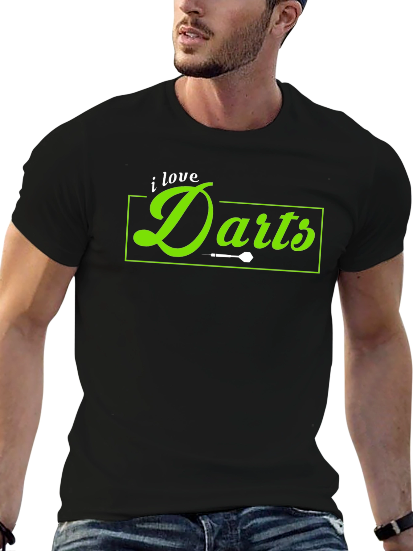 I Love Darts Black T-Shirt