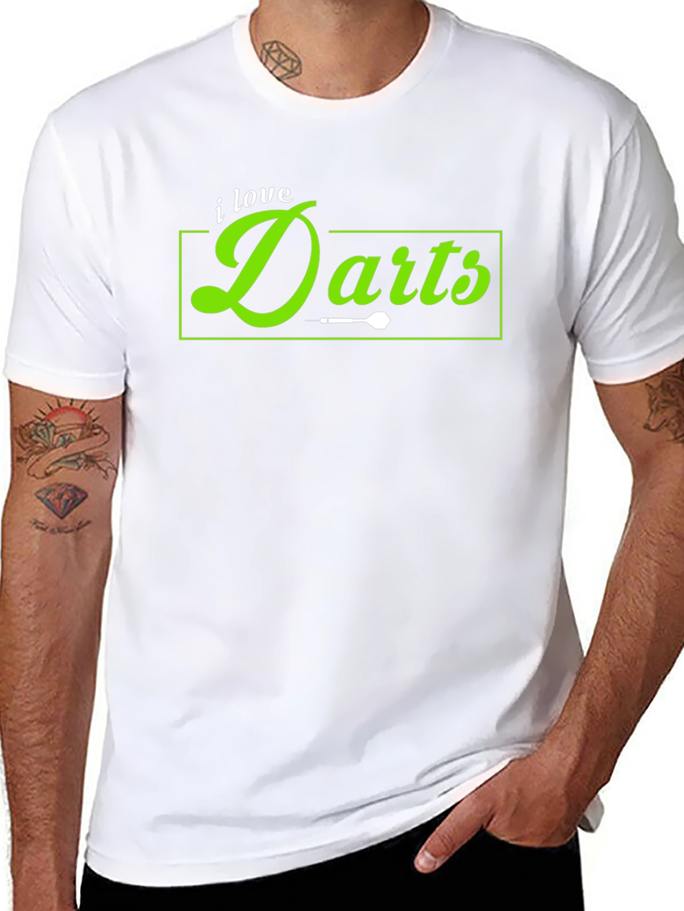 I Love Darts Black T-Shirt