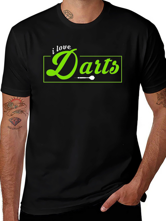 I Love Darts Black T-Shirt