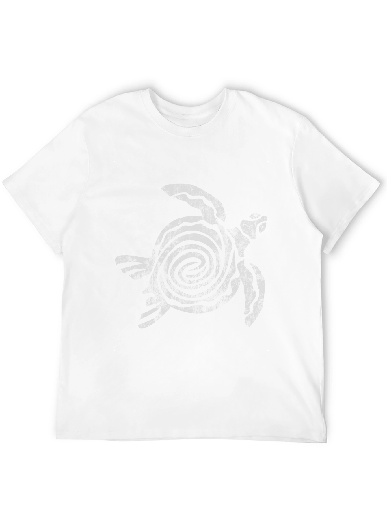 Tribal Turtle Graphic Print Black T-Shirt