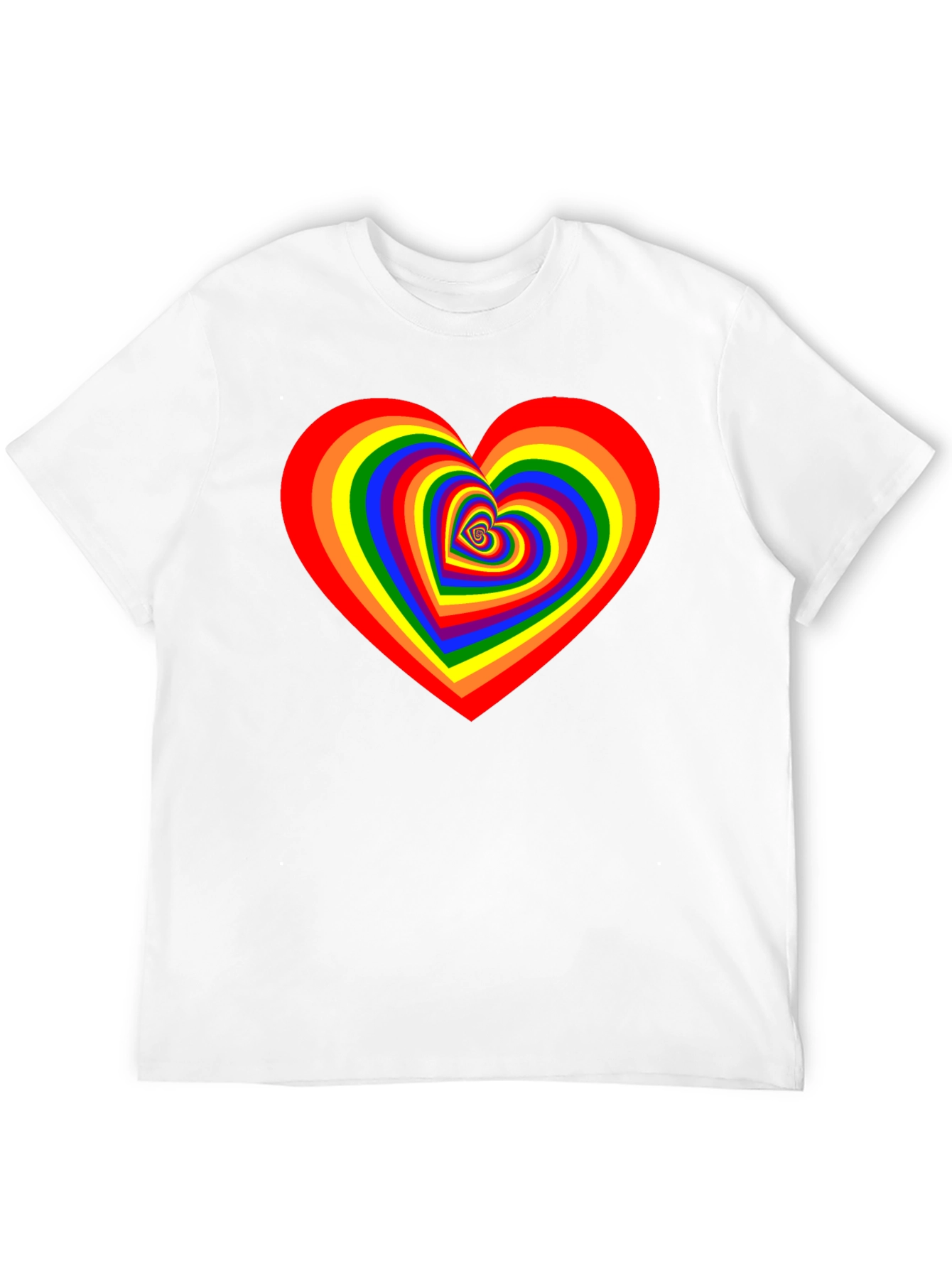 Rainbow Heart Graphic Black T-Shirt