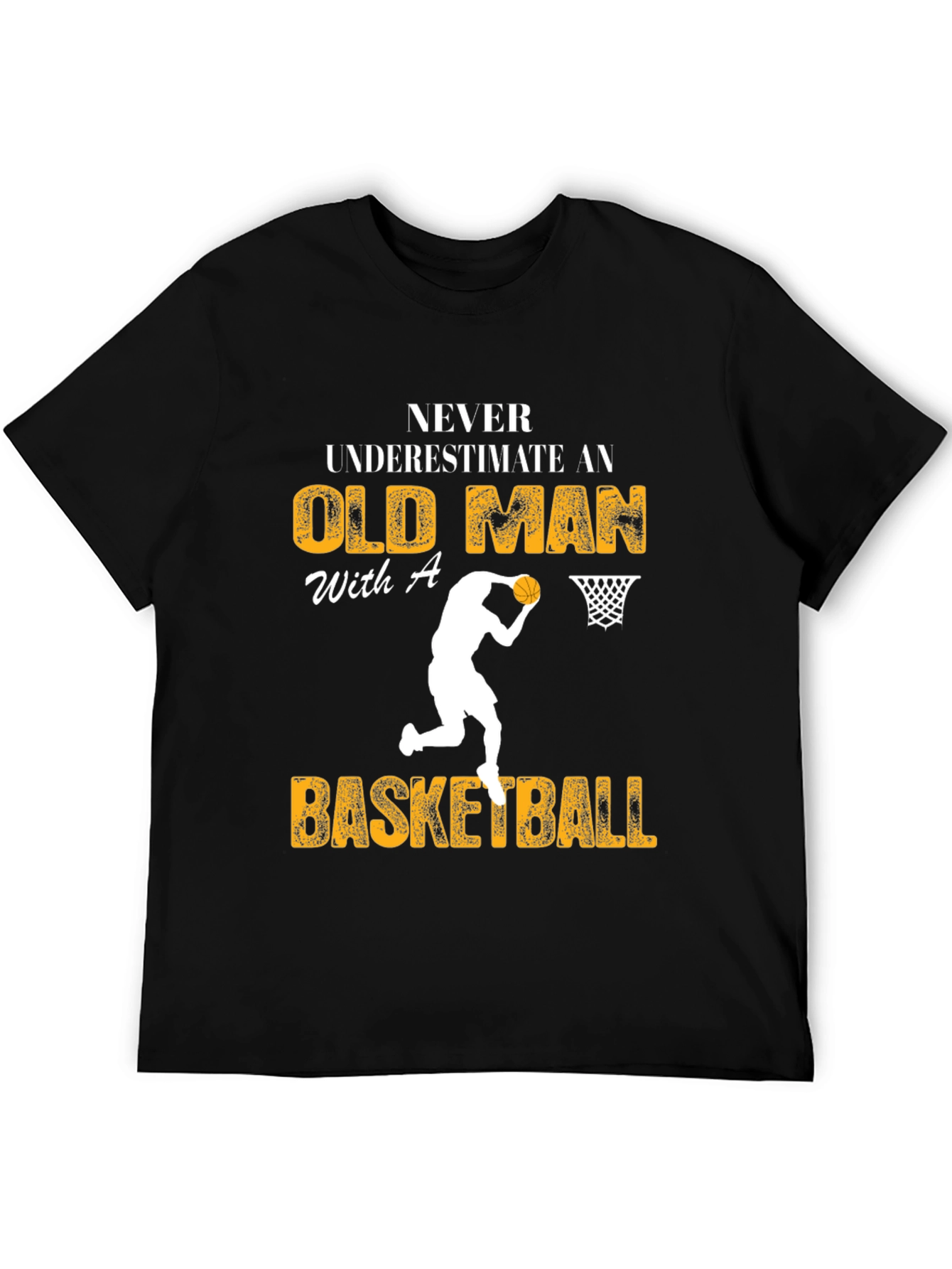Old Man Basketball Graphic Tee