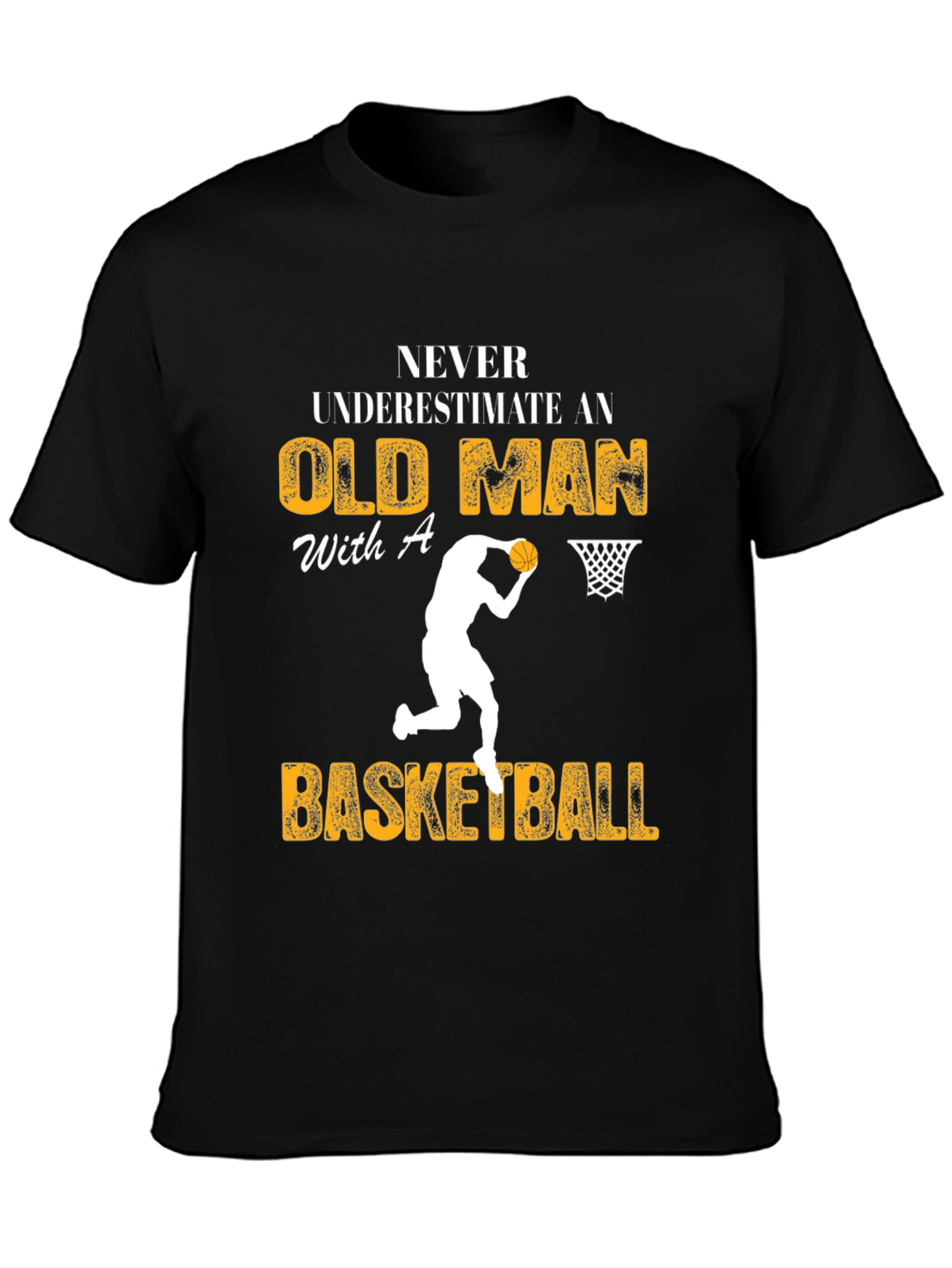 Old Man Basketball Graphic Tee