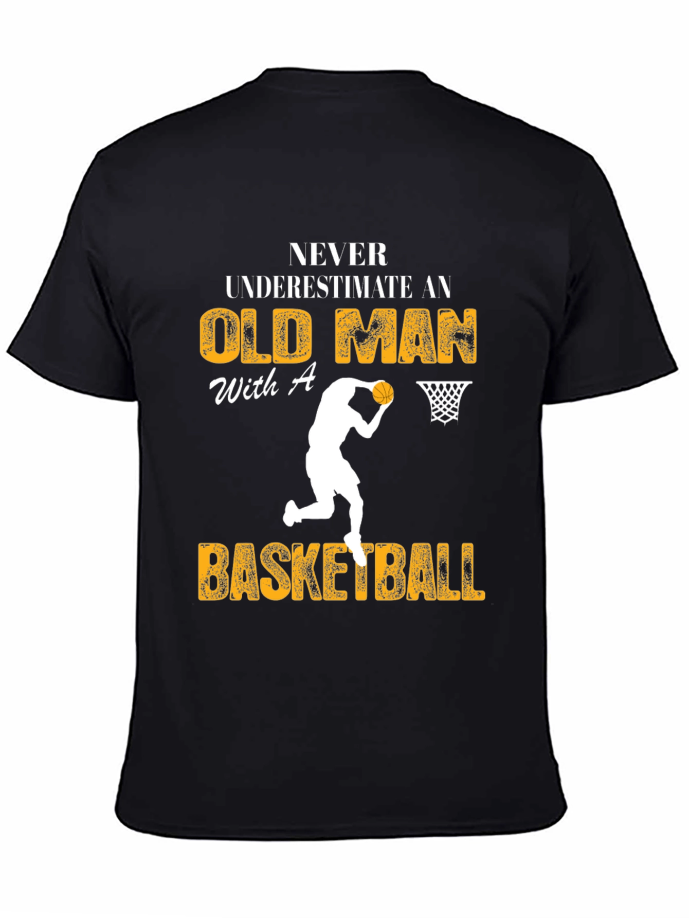 Old Man Basketball Graphic Tee