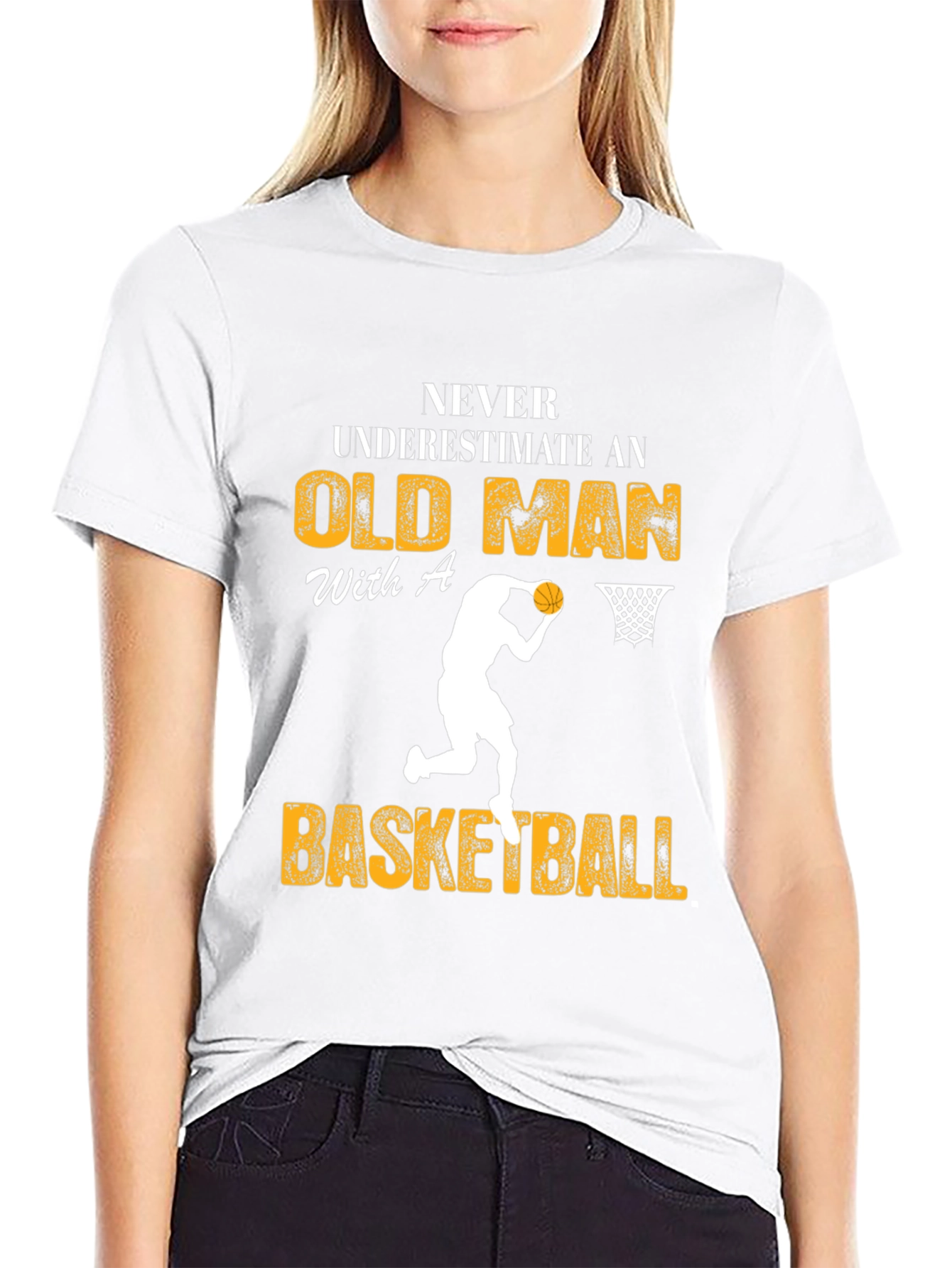 Old Man Basketball Graphic Tee