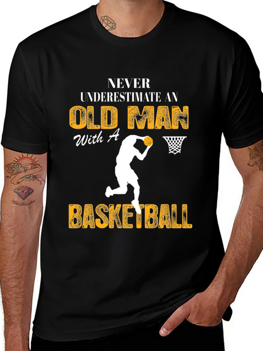 Old Man Basketball Graphic Tee
