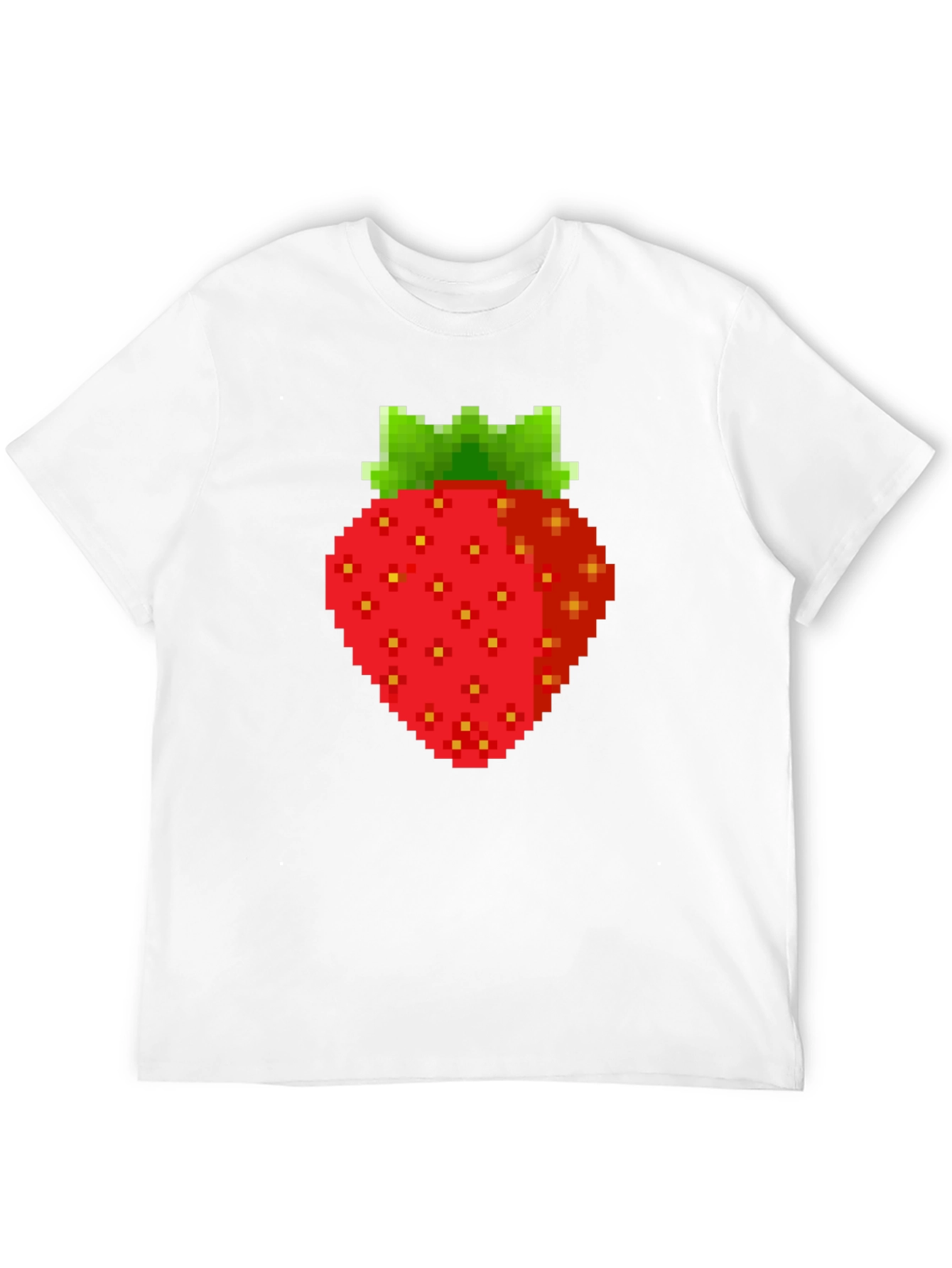 Pixel Strawberry Graphic Tee - Retro Gaming Style