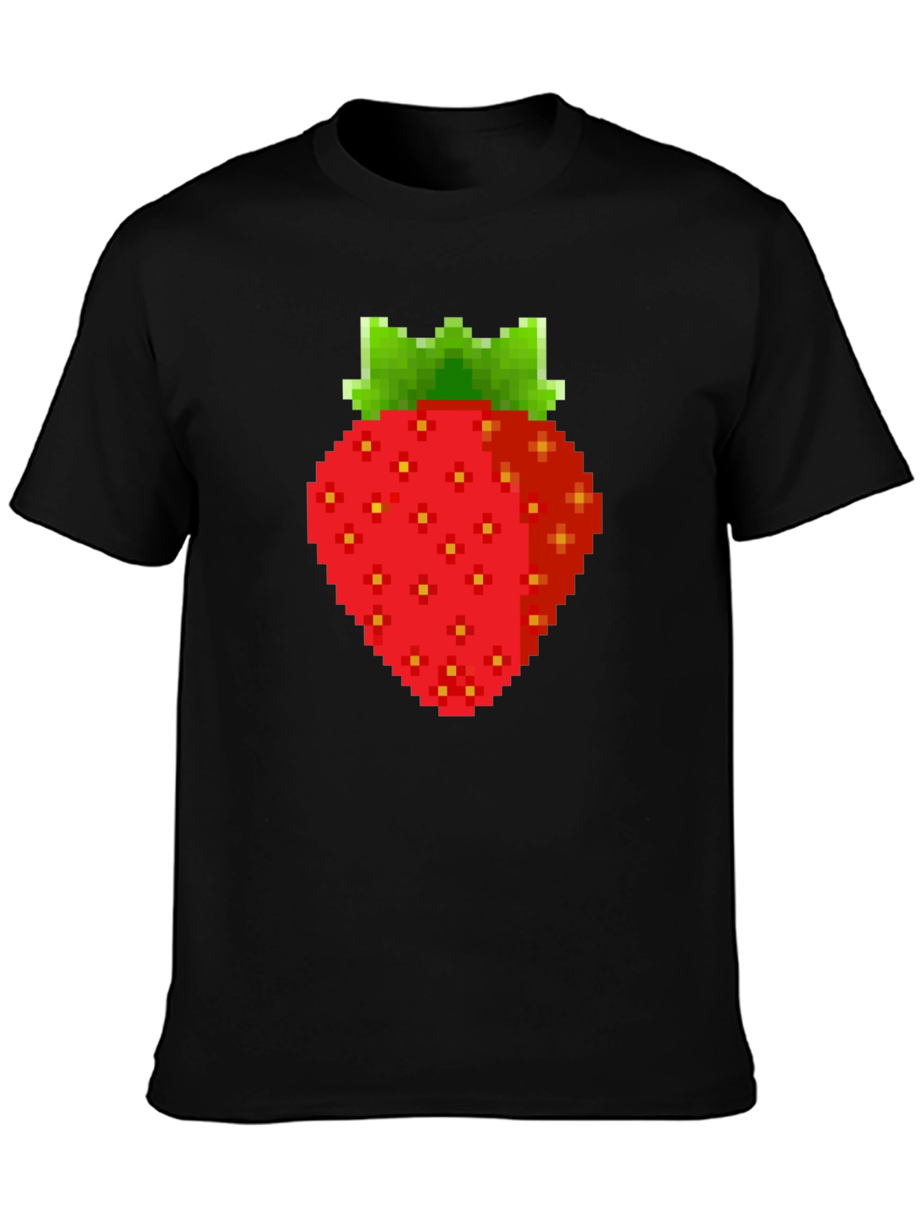 Pixel Strawberry Graphic Tee - Retro Gaming Style