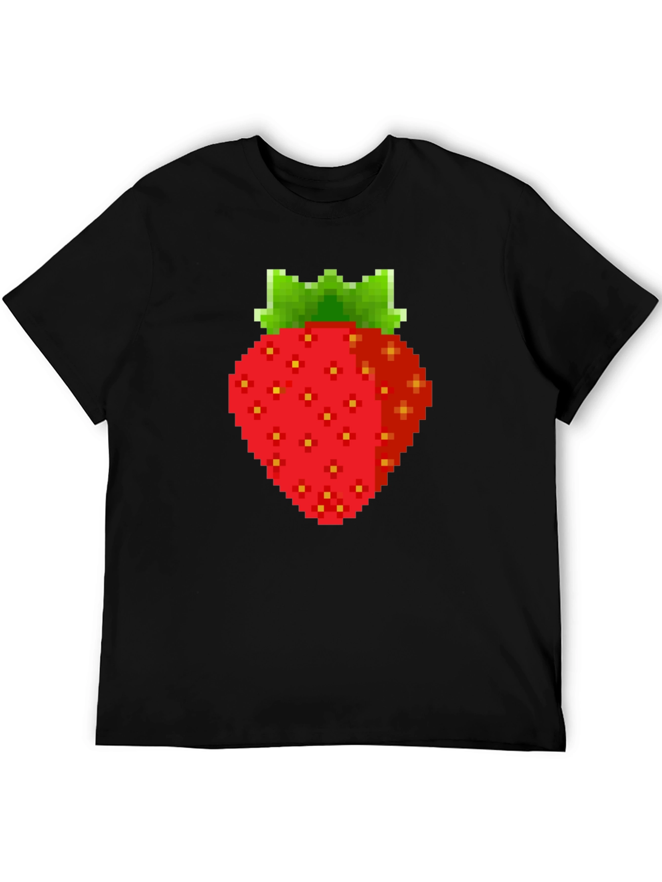 Pixel Strawberry Graphic Tee - Retro Gaming Style