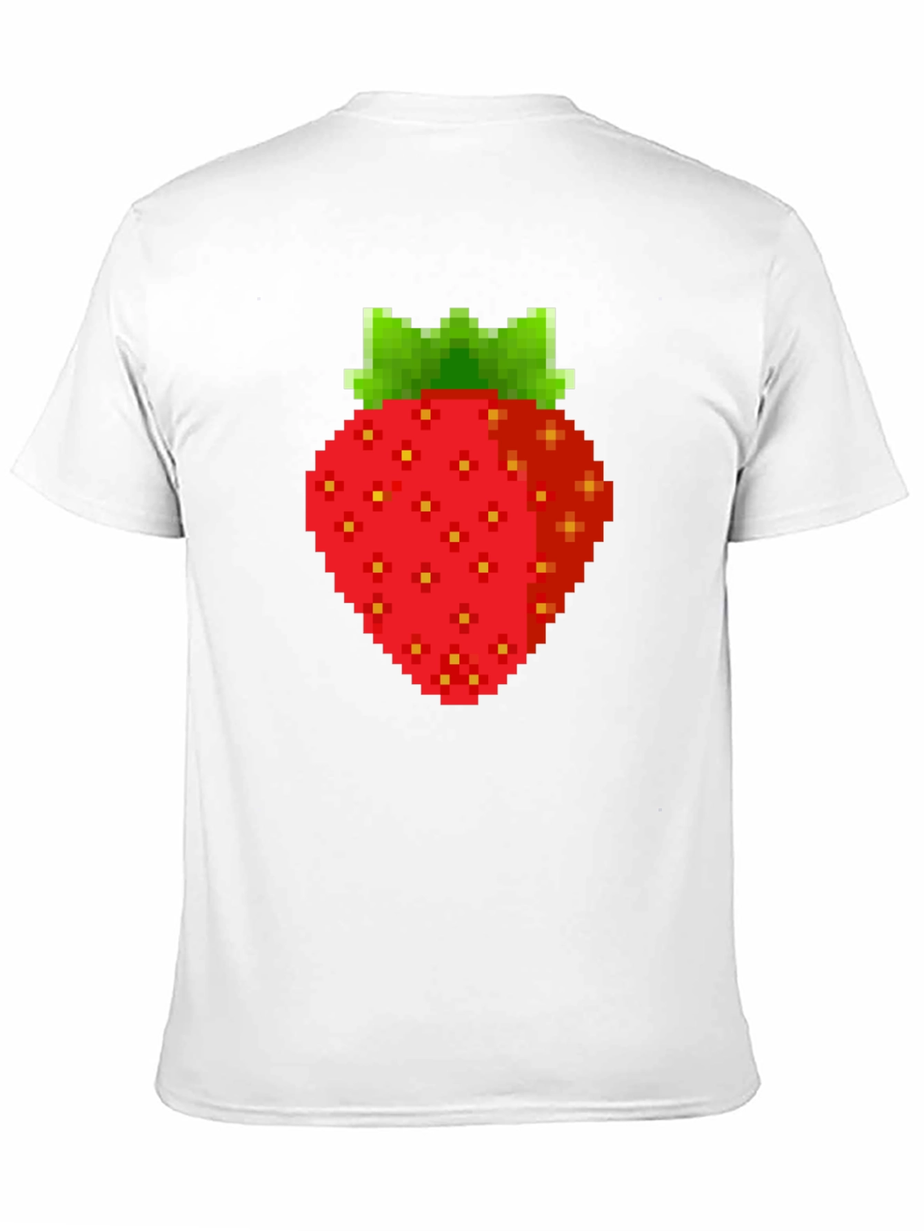 Pixel Strawberry Graphic Tee - Retro Gaming Style