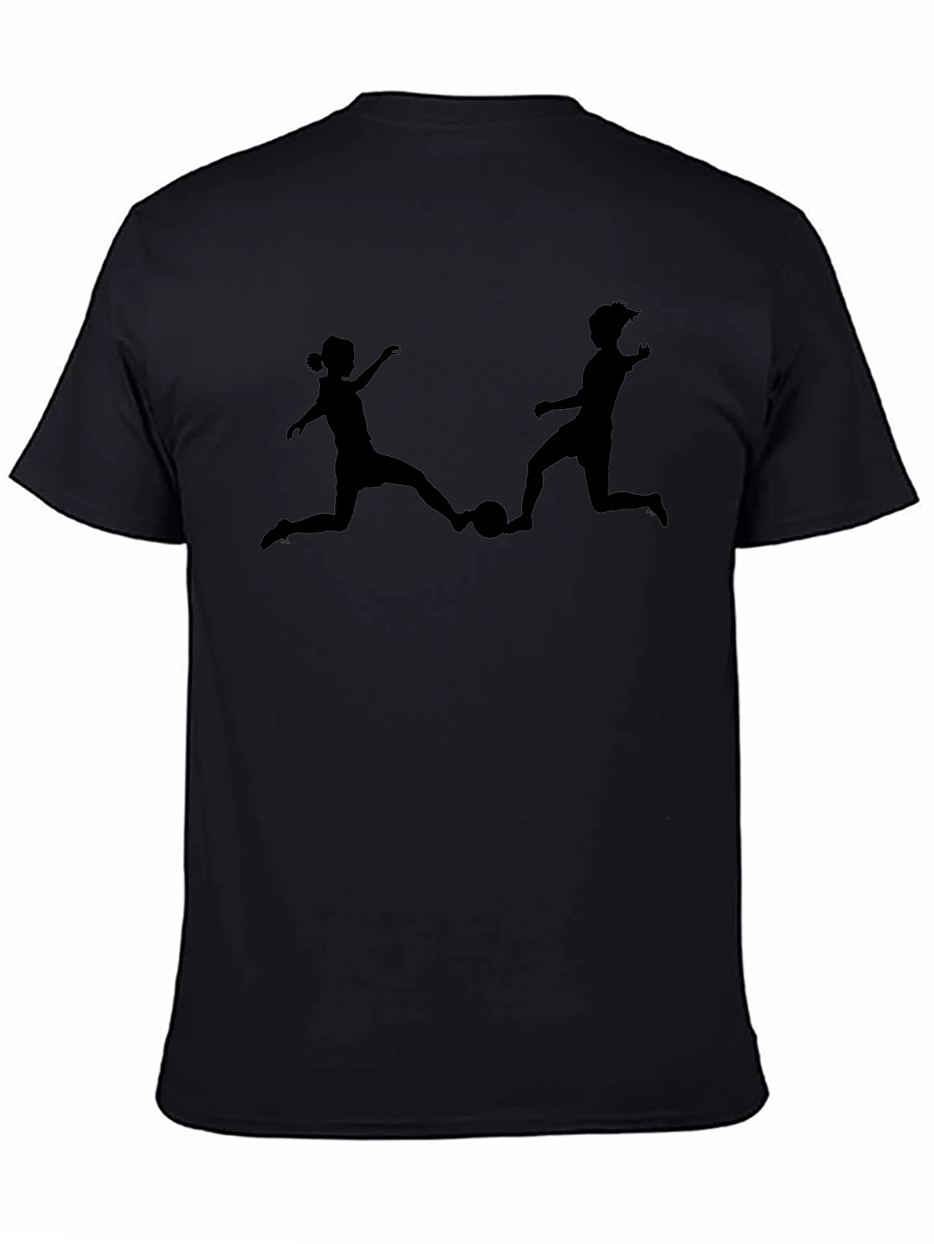 Soccer Players Silhouette Graphic T-Shirt
