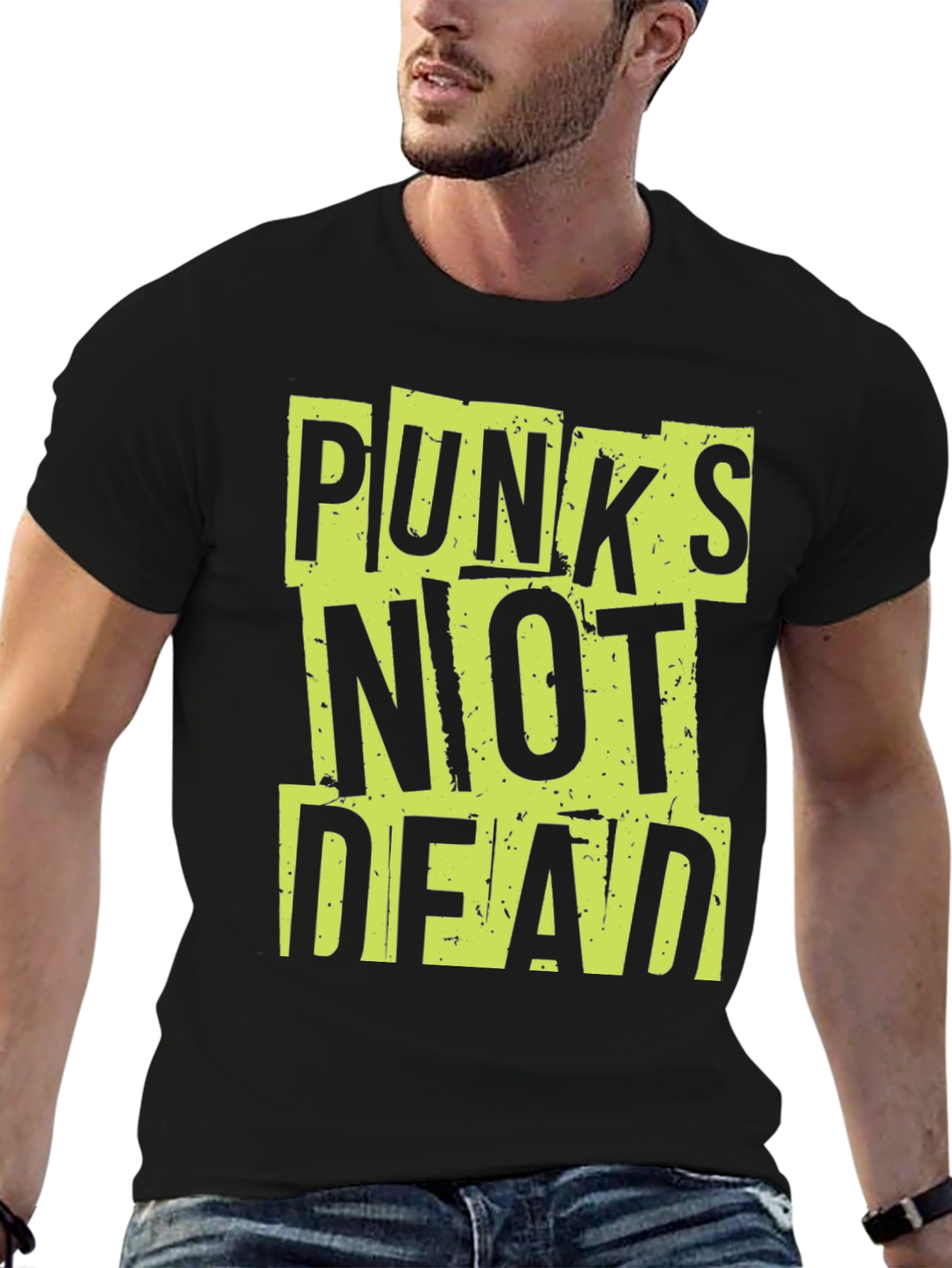 Punks Not Dead Graphic Tee - Mens Black T-Shirt