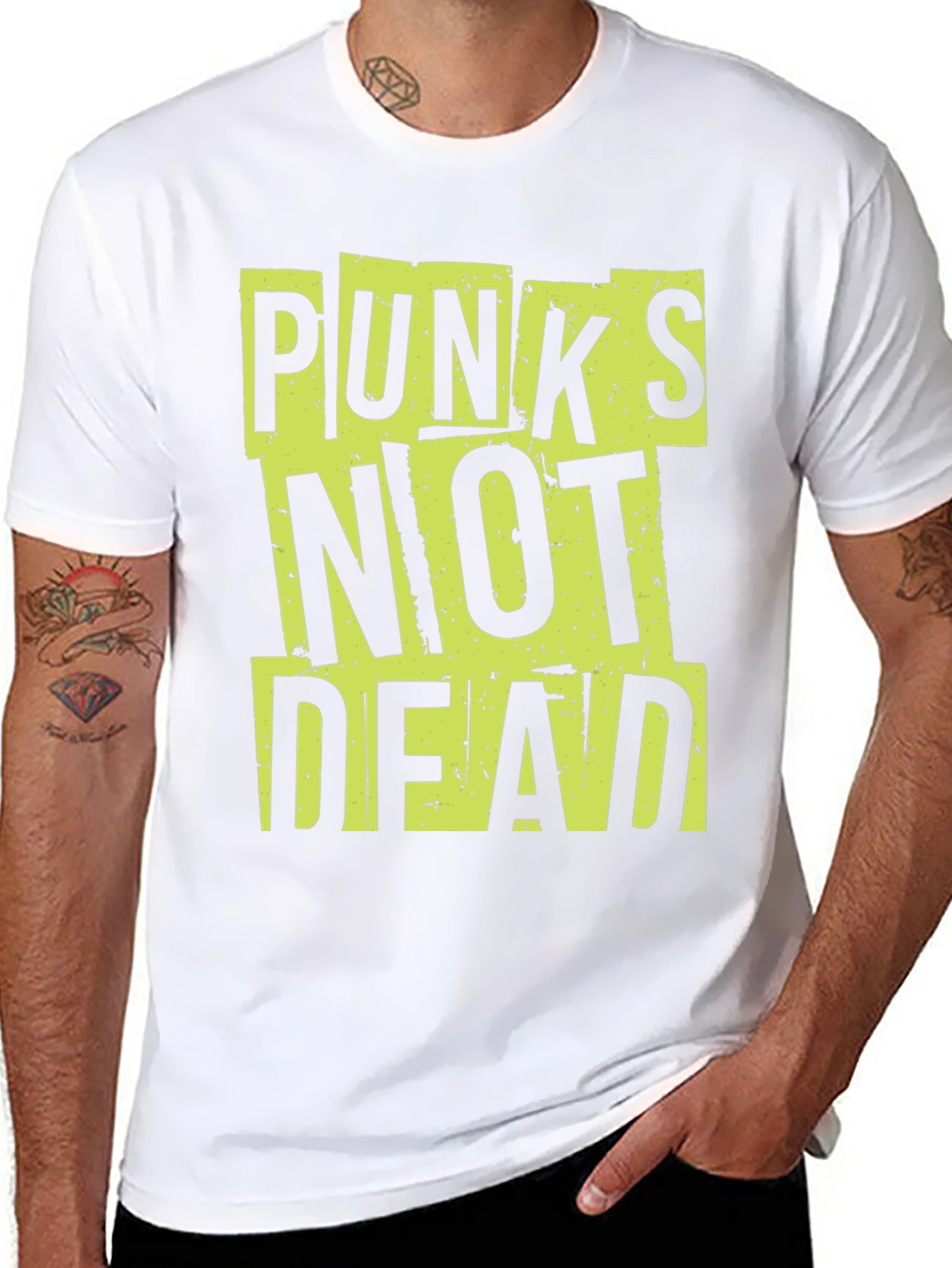 Punks Not Dead Graphic Tee - Mens Black T-Shirt