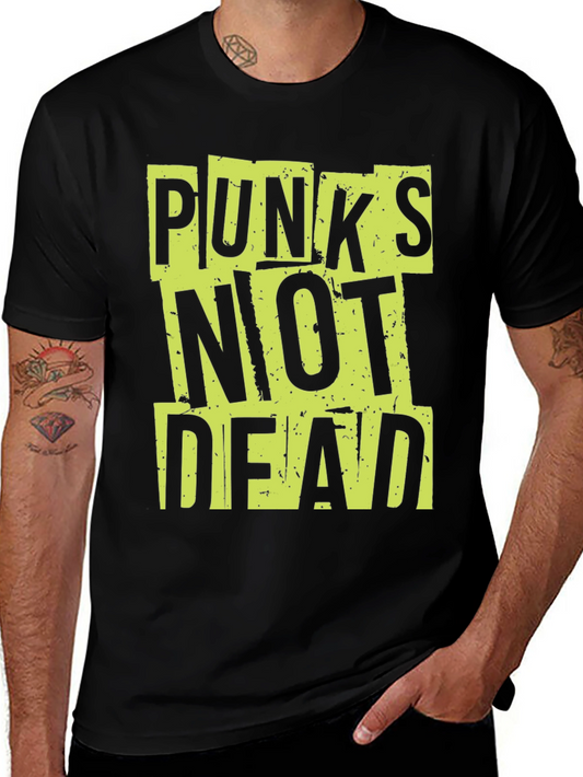 Punks Not Dead Graphic Tee - Mens Black T-Shirt