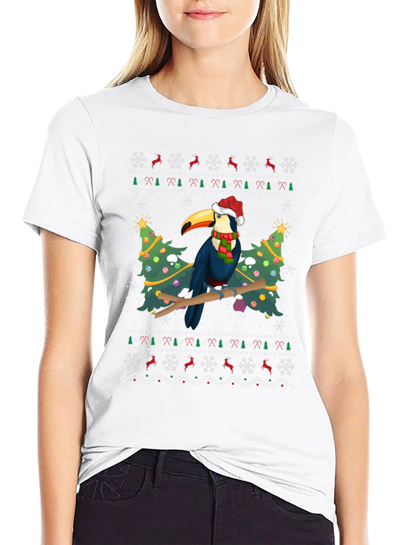 Holiday Toucan T-Shirt - Festive Christmas Design