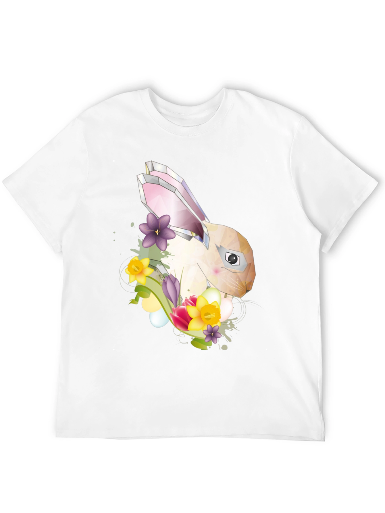 Geometric Bunny Floral T-Shirt