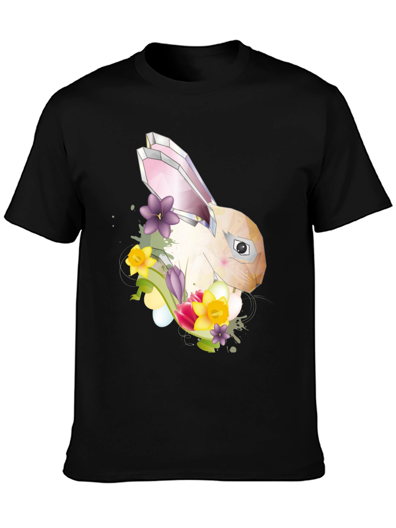 Geometric Bunny Floral T-Shirt