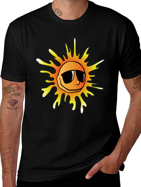 Cool Sun Graphic Black T-Shirt