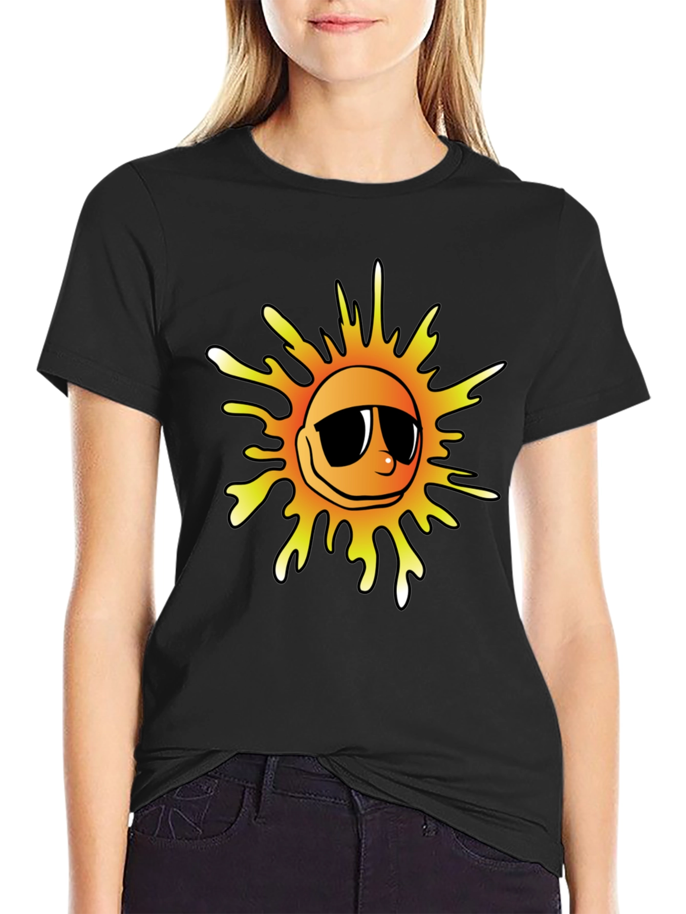 Cool Sun Graphic Black T-Shirt
