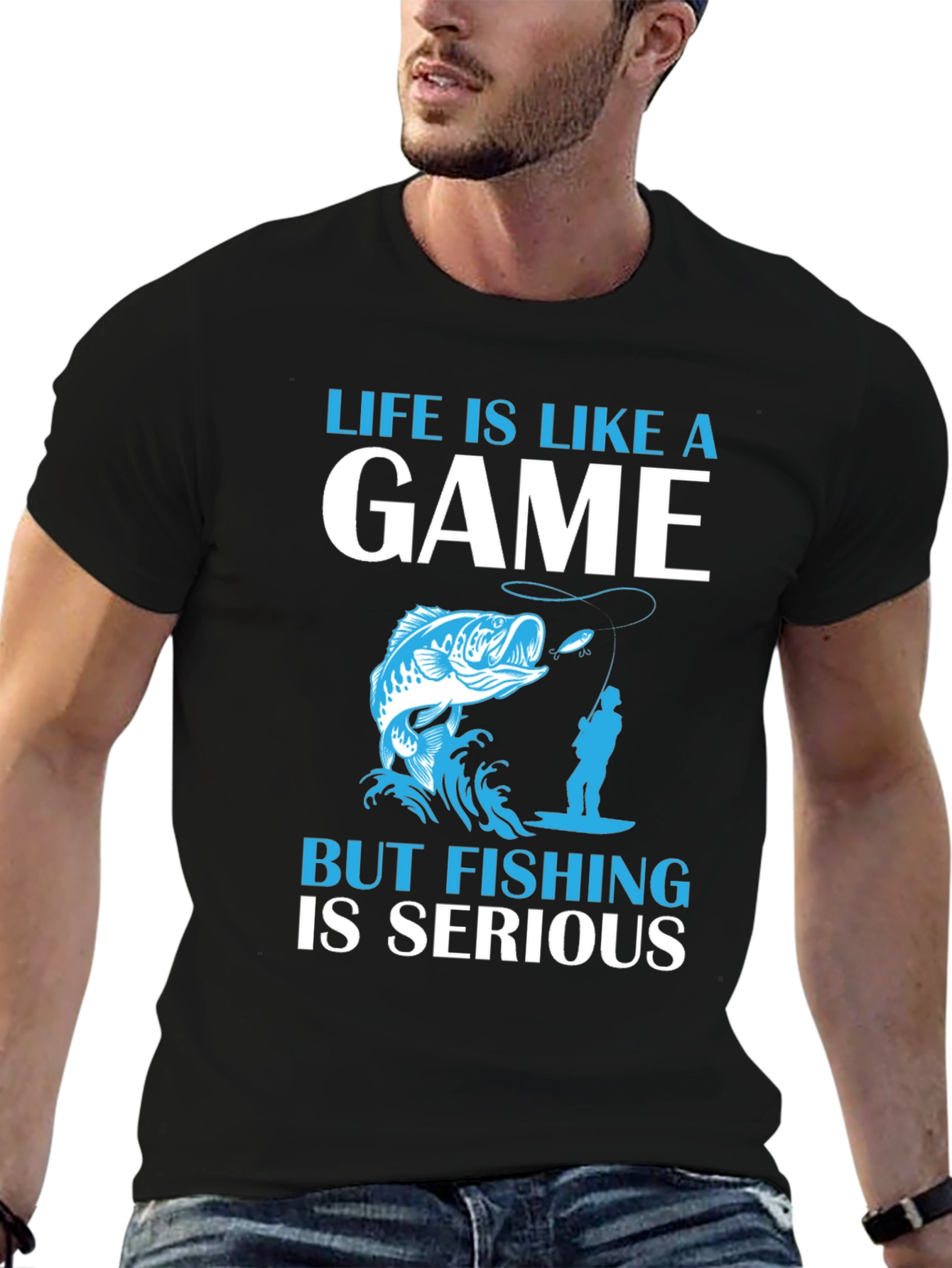 Fishing Graphic Tee: Life Is Like A Game