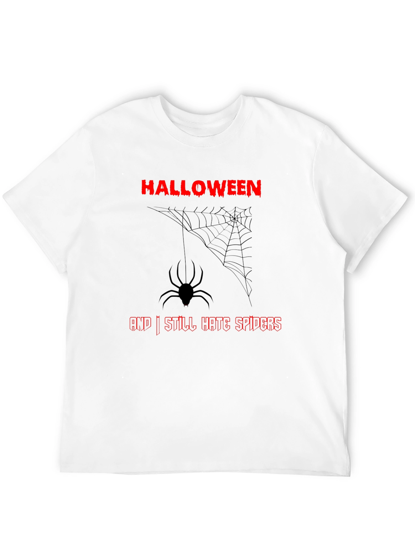 Halloween Spider Graphic Black T-Shirt