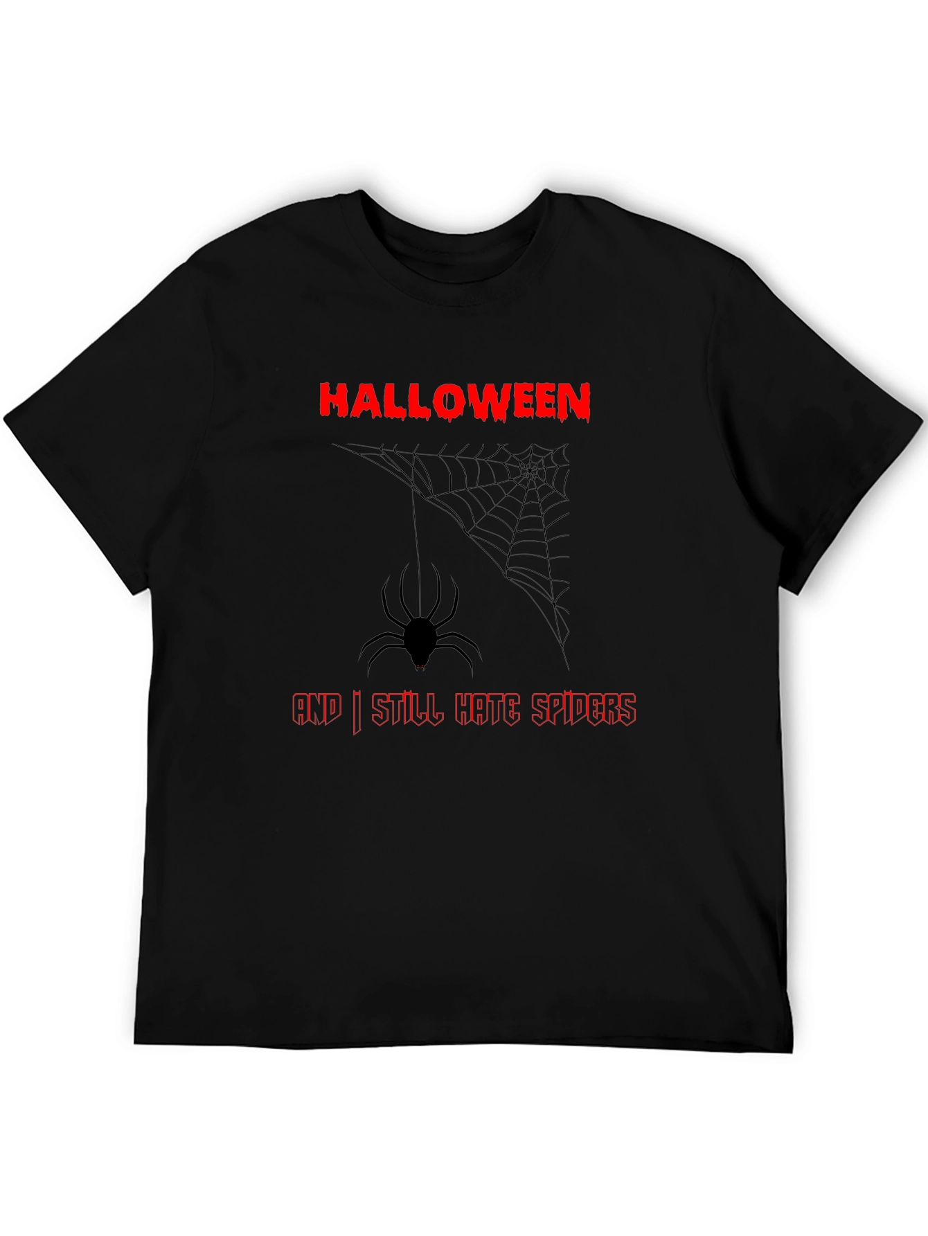 Halloween Spider Graphic Black T-Shirt