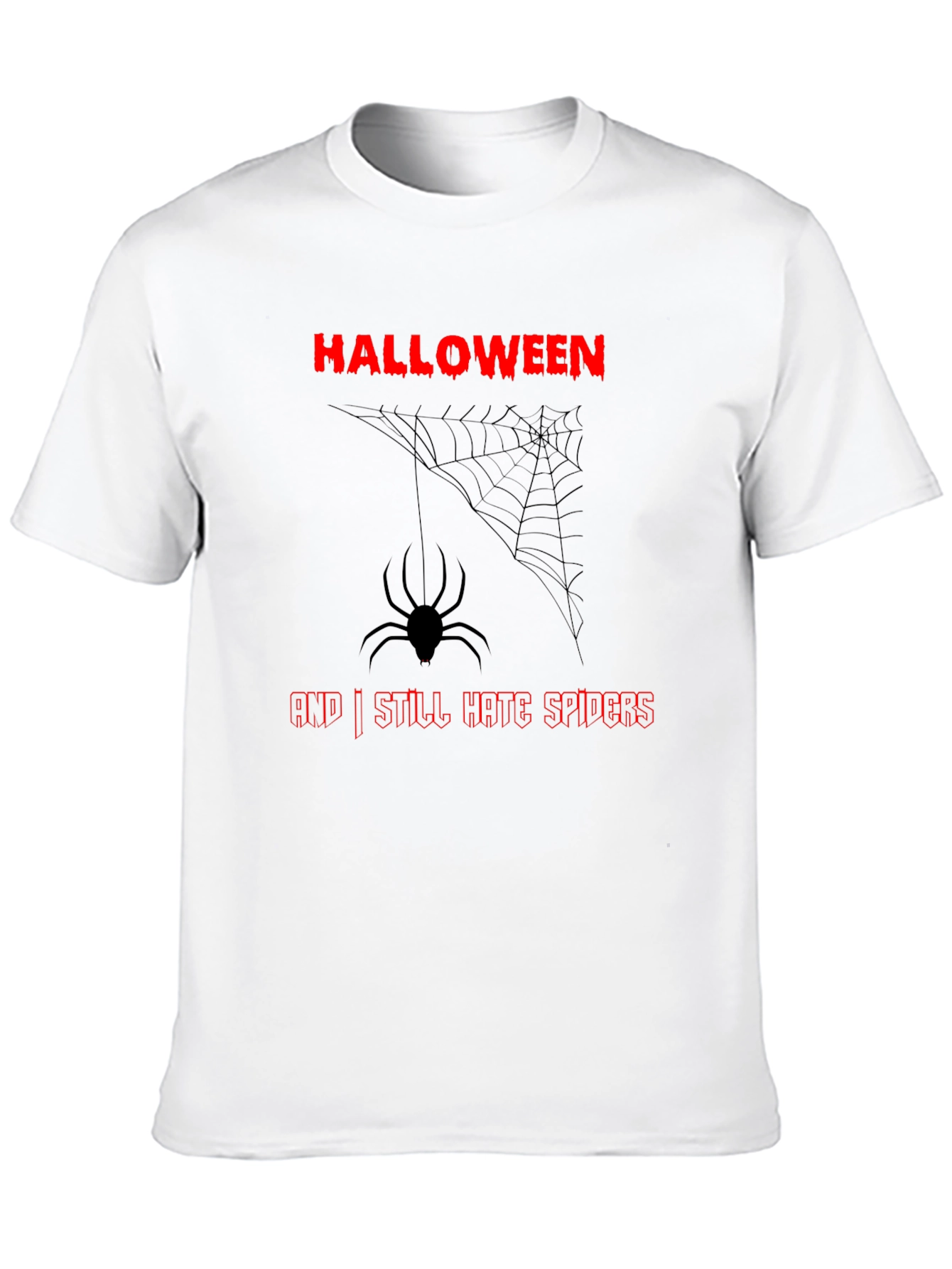 Halloween Spider Graphic Black T-Shirt