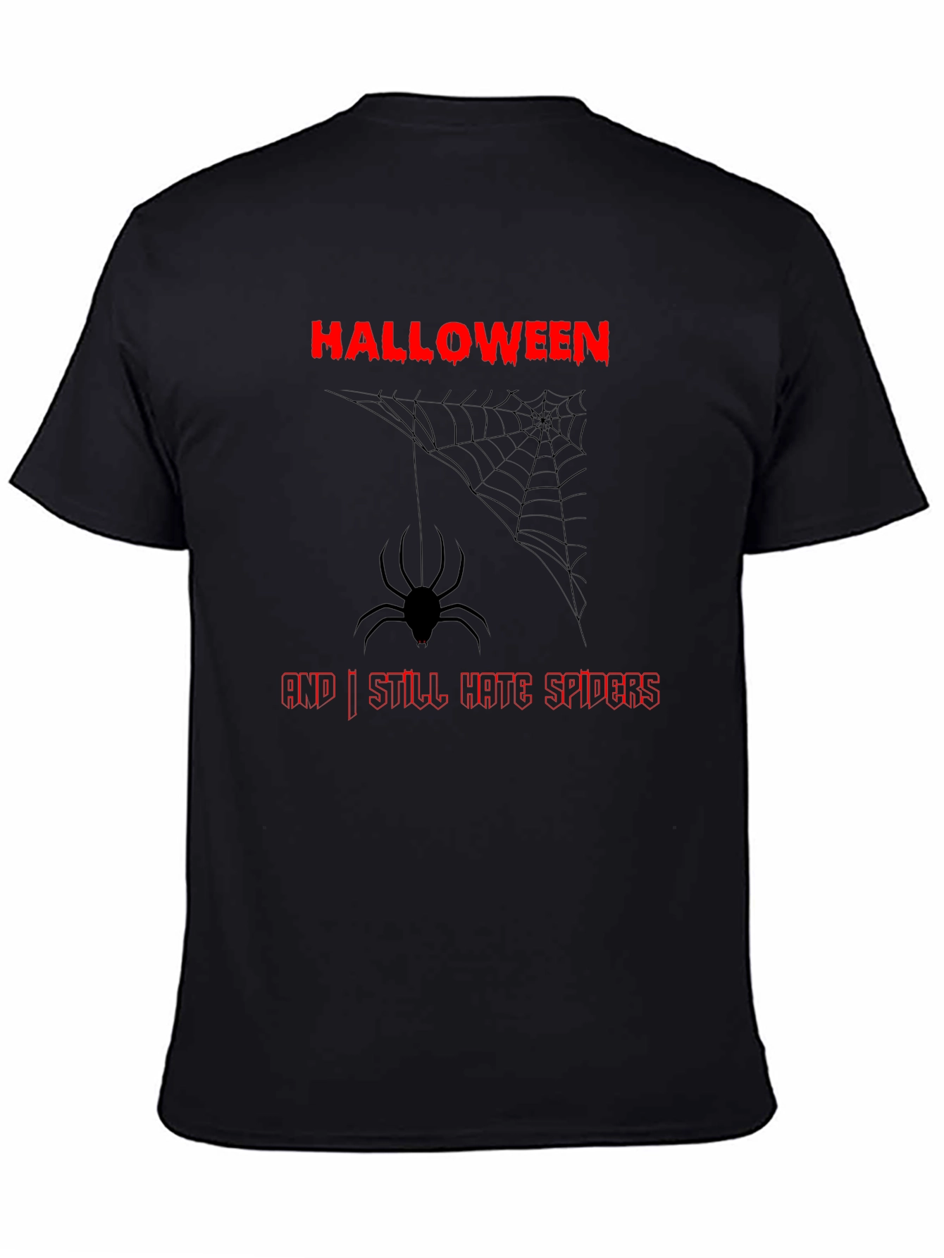 Halloween Spider Graphic Black T-Shirt